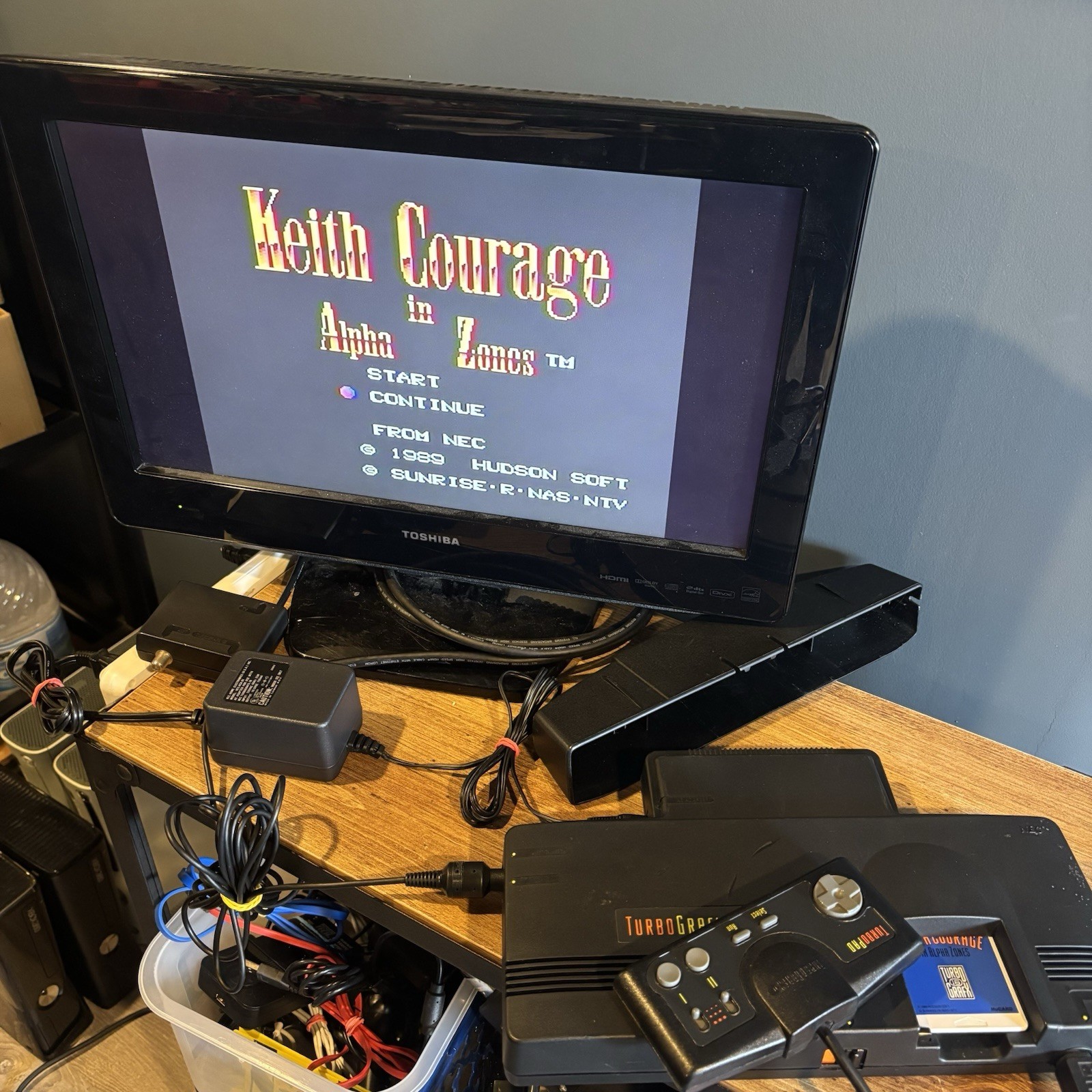 NEC TurboGrafx-16 Console, Cords, & Keith Courage in Alpha Zone – Tested