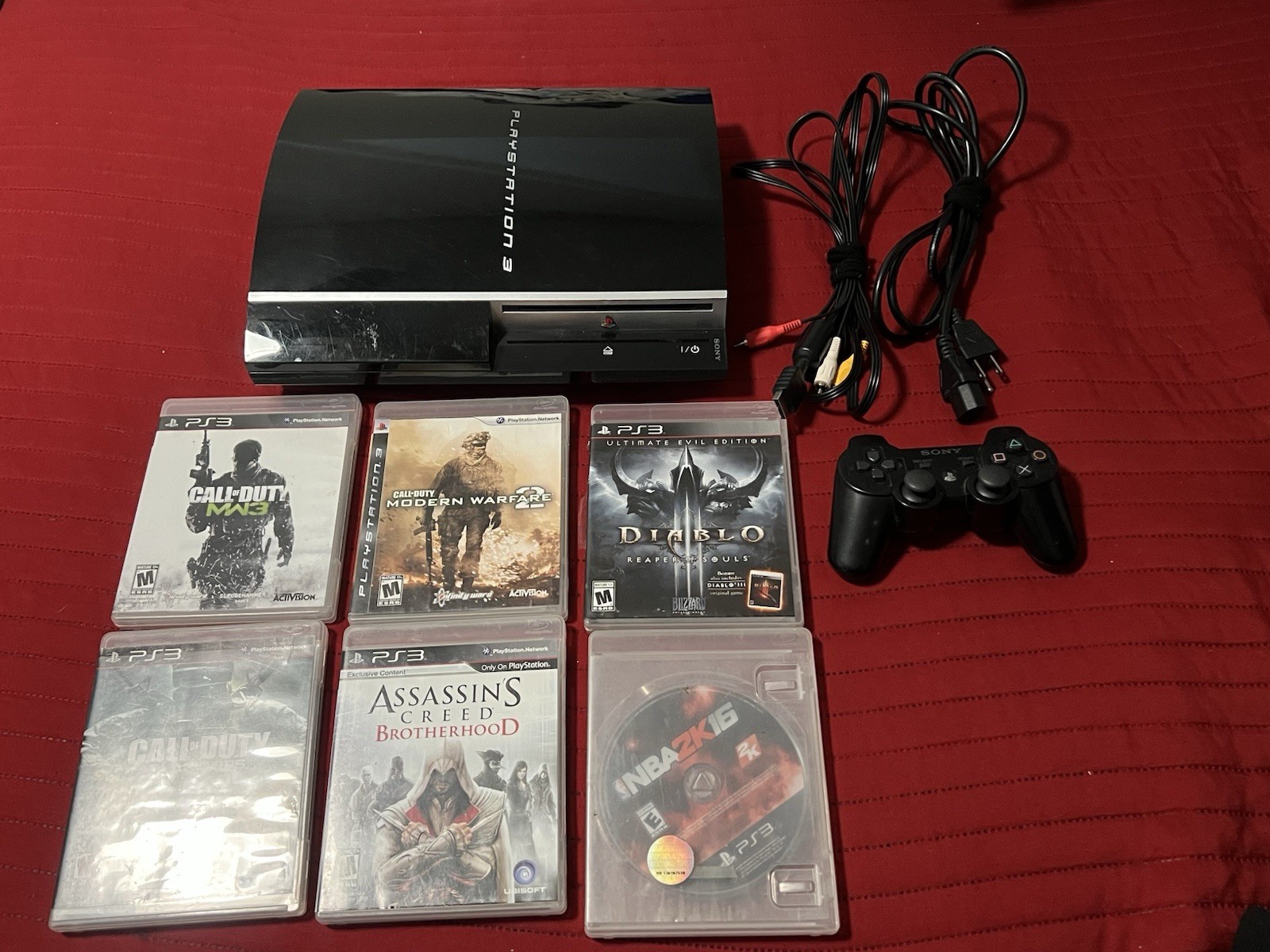 PlayStation 3 Model CECHH01 Console With Lot Of 6 Working Games Fully Functional