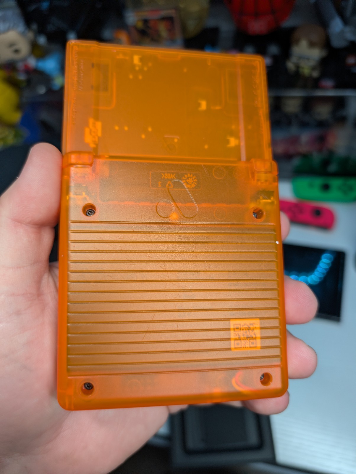 Analogue Pocket Handheld – Transparent Orange Limited Edition w/ pokemon silver