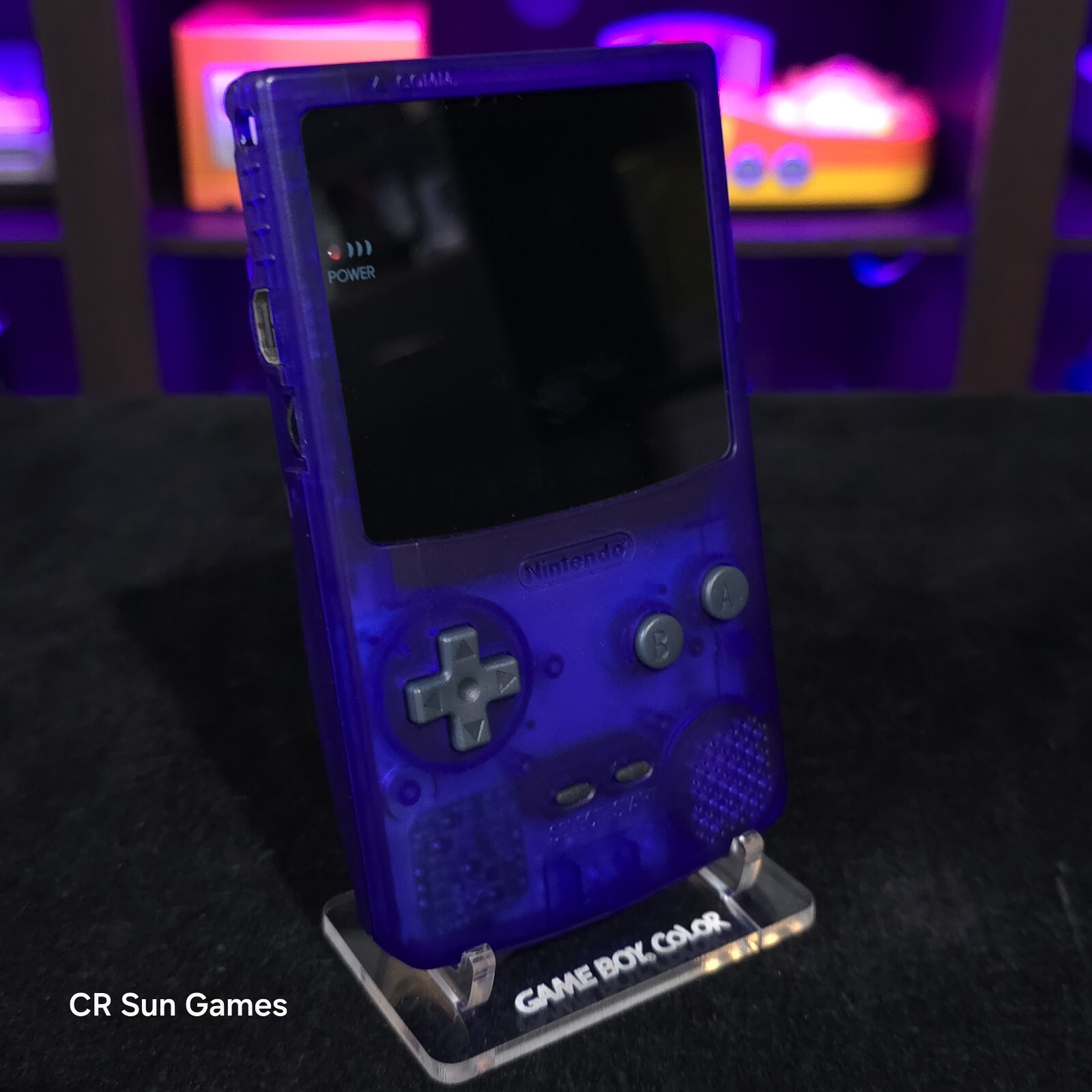 Grape Purple Gameboy Color Console OLED Touch Screen USB-C Rechargeable Battery