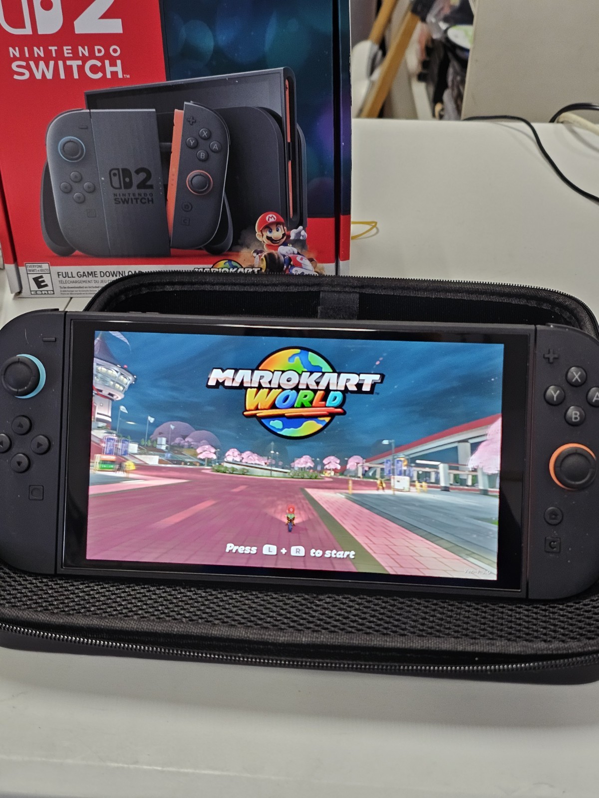 Nintendo Switch 2 Console Bundle w/ Dock, Joy-Cons, Mario Kart World, Case
