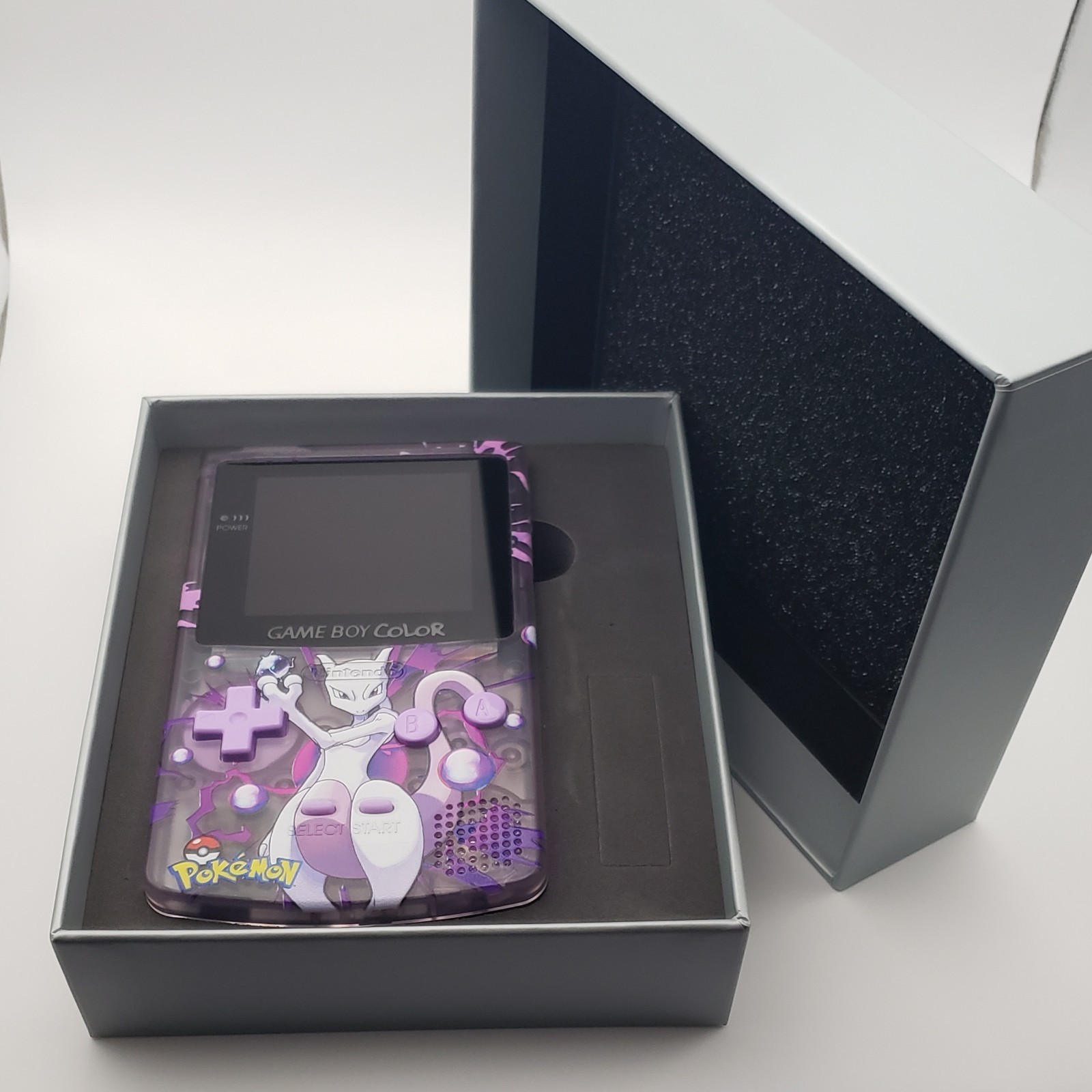 Laminated OLED Screen – Mewtwo Game Boy Color – New Speaker, Recapped