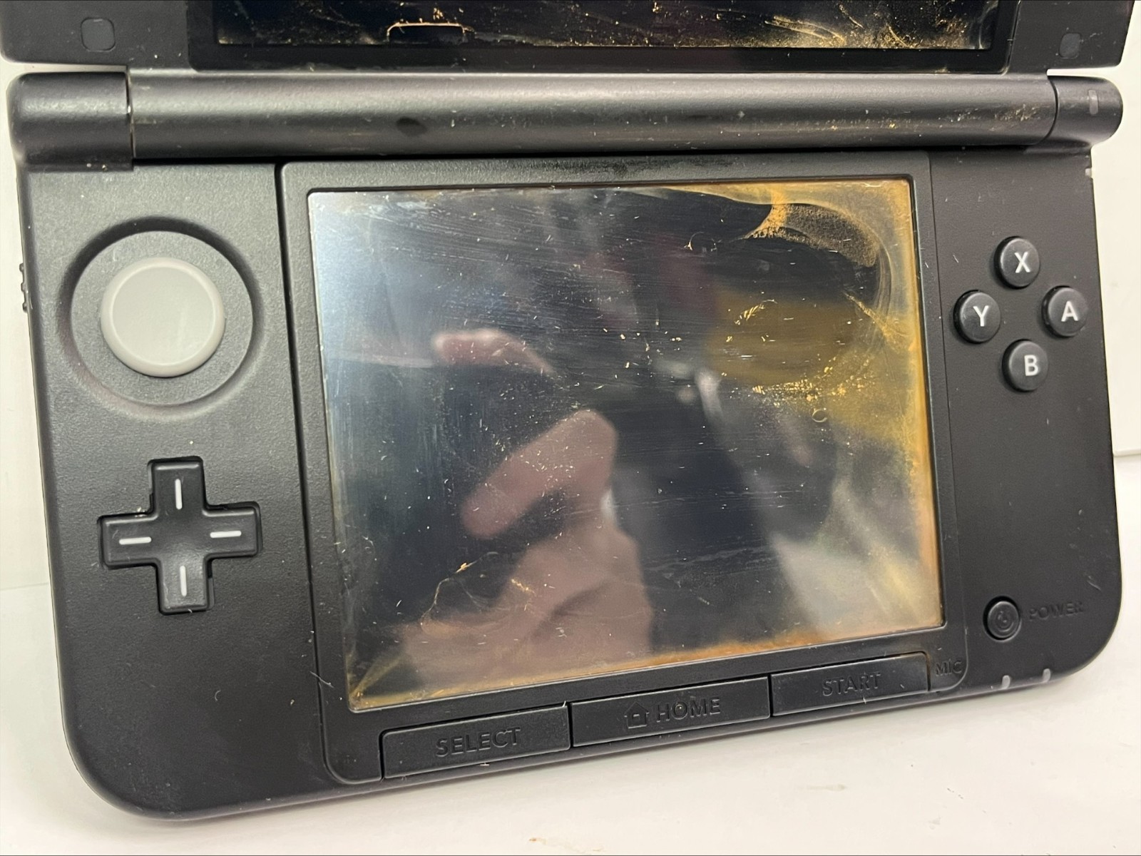 FOR PARTS! Nintendo 3DS XL – Black – Possible Water Damage! (B387)
