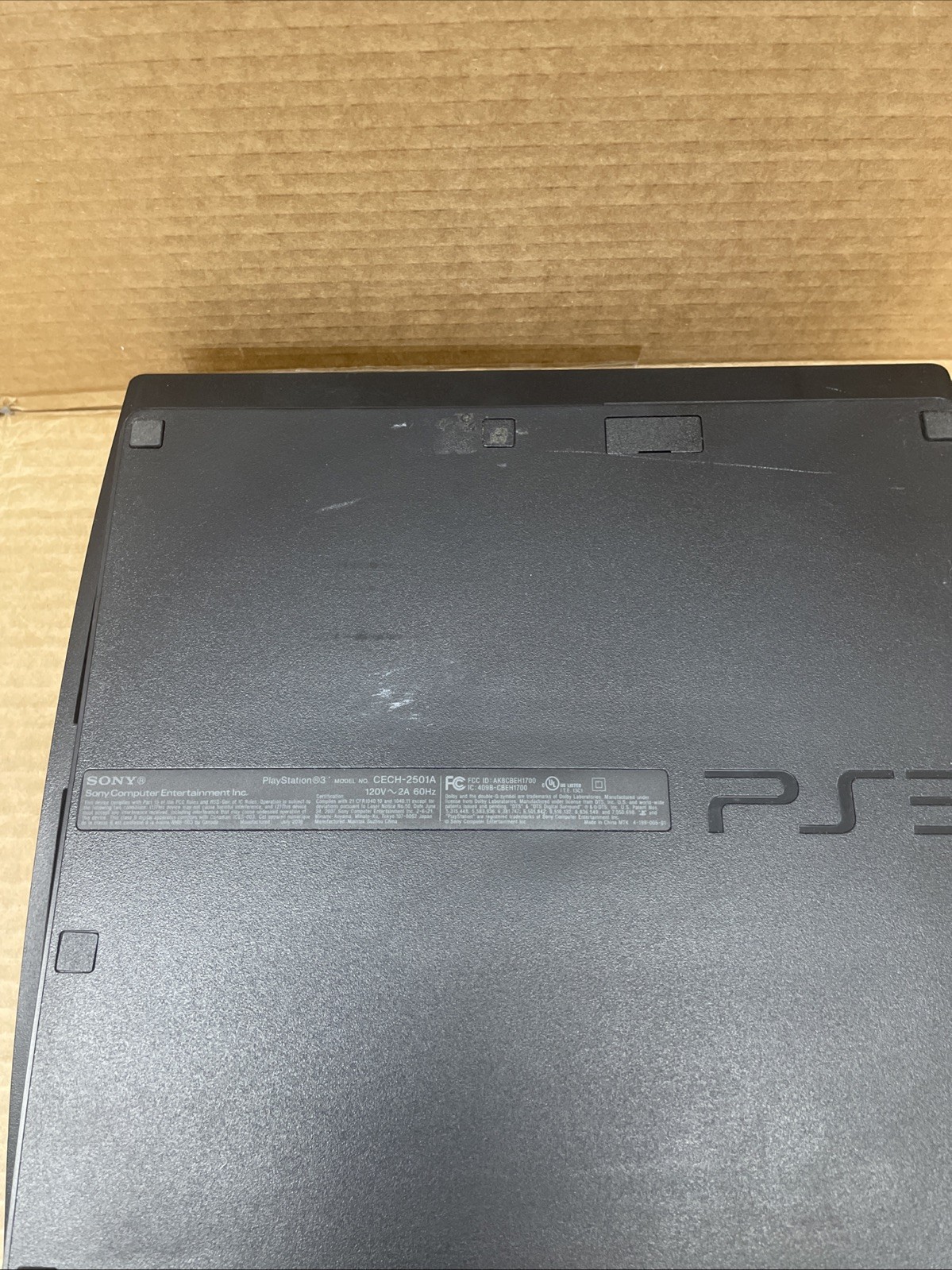 Sony PlayStation 3 Slim CECH-2501A Black Console HDMI Ethernet USB-A for Parts