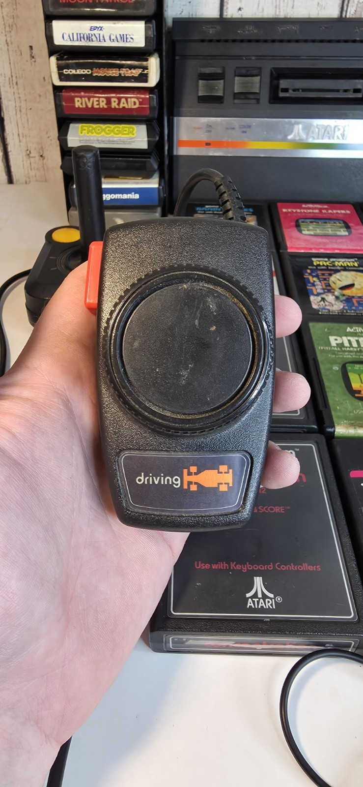 Atari 2600 Jr. Console Bundle w/ 36 Games & Joysticks TESTED Donkey Kong/Pitfall