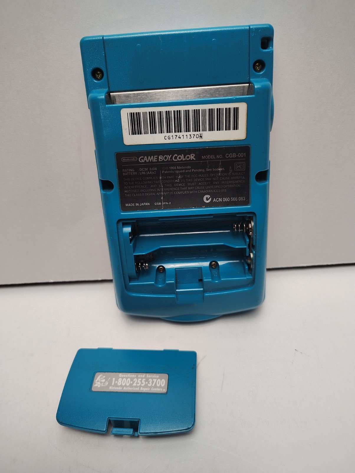 Nintendo Game Boy Color Handheld System Teal Blue CGB-001 Fully Tested See Pics
