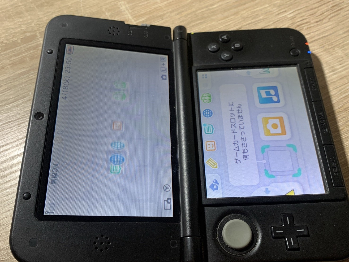 0858 Nintendo 3DS LL Silver Black Normal TESTED