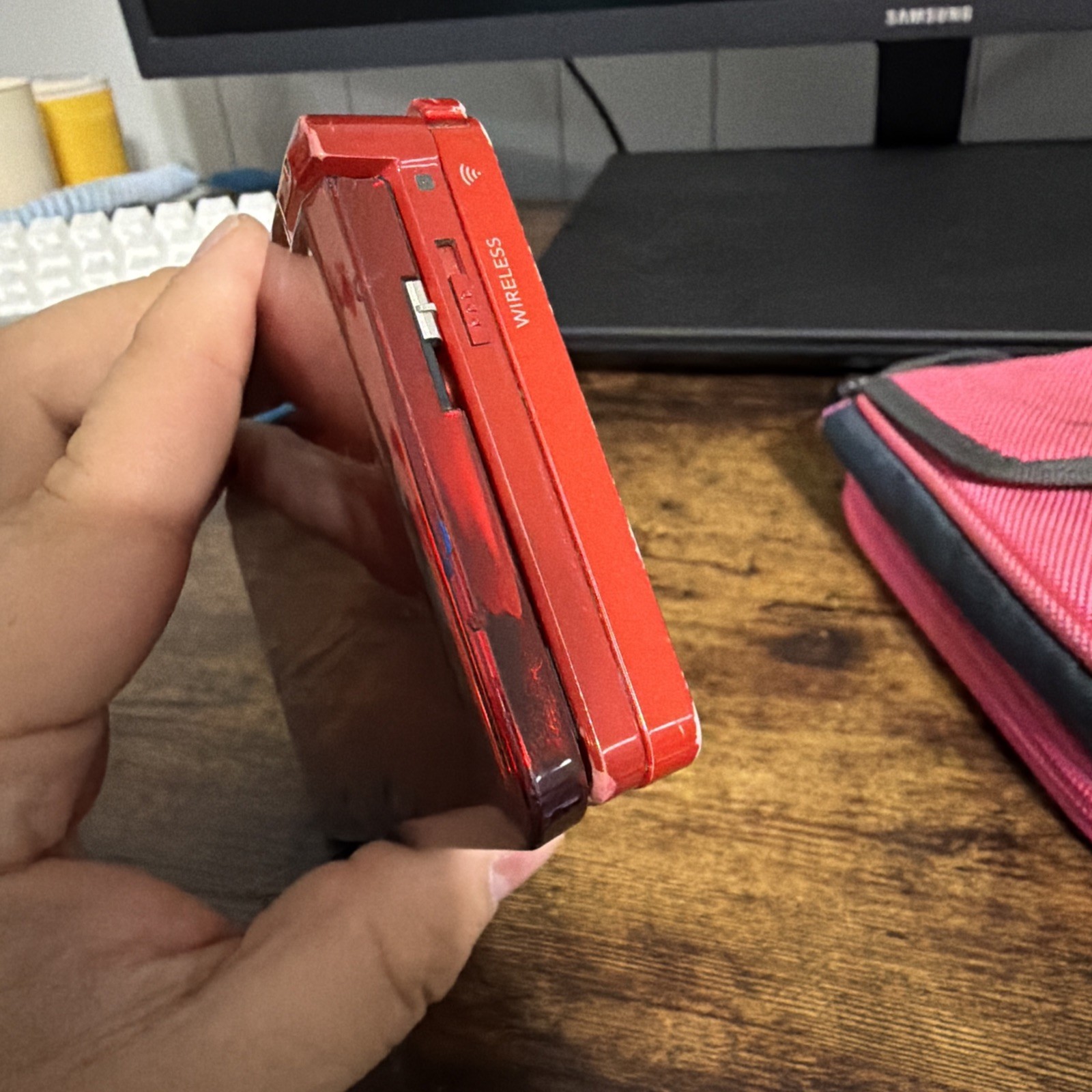 Nintendo 3DS Red Handheld Console with Case