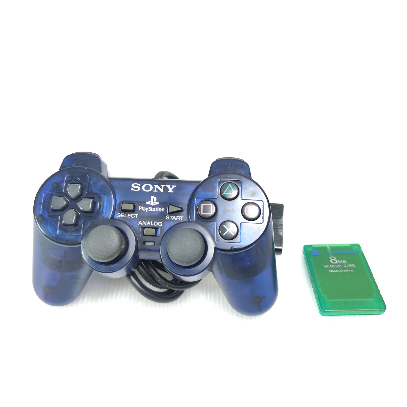 SONY PS2 Fat Game Console Set Boxed SCPH-37000L Ocean Blue NTSC-J JAPAN