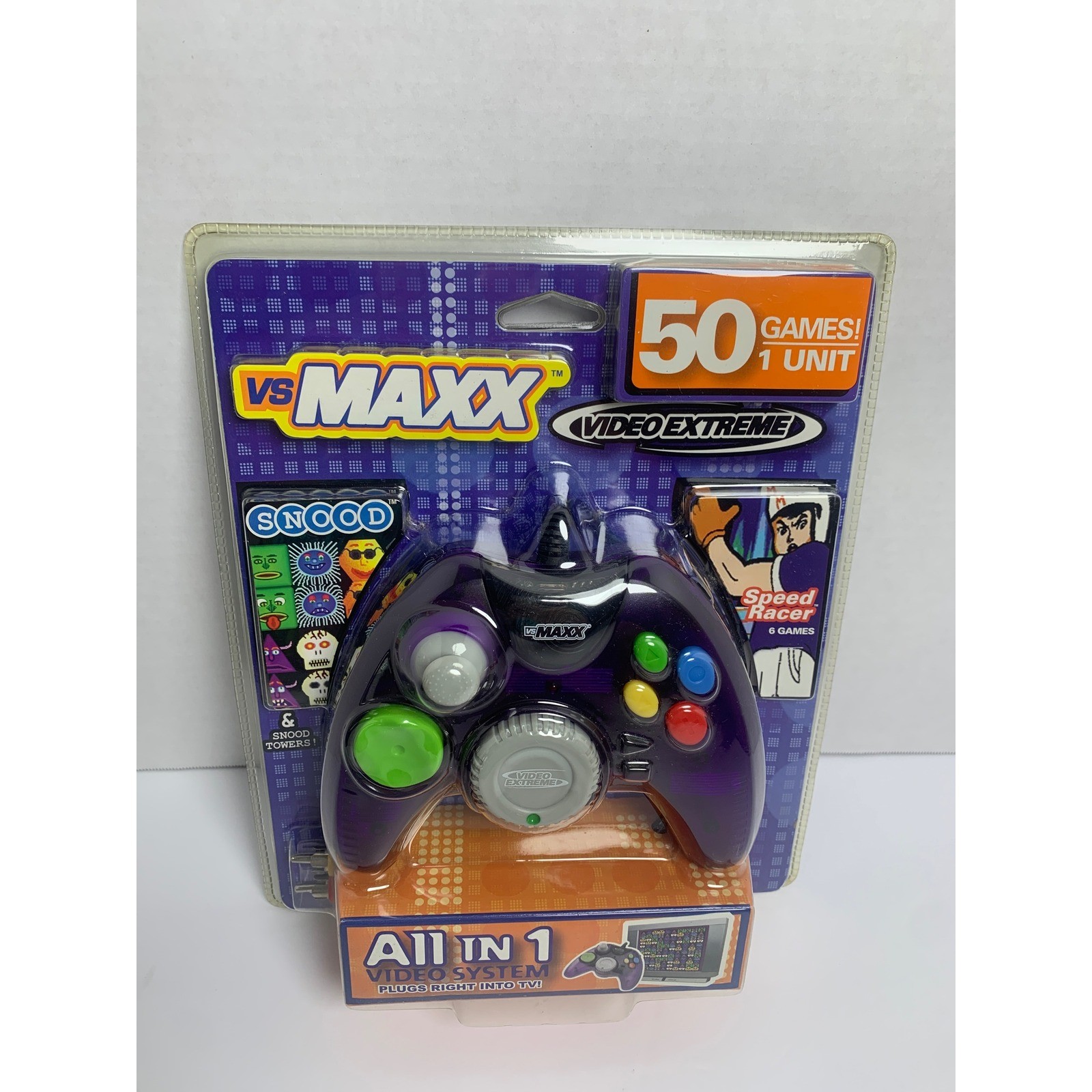 Vs Maxx Video Extreme 50 Games In 1 Retro Y2K Plug Play Snood Speed Race2004