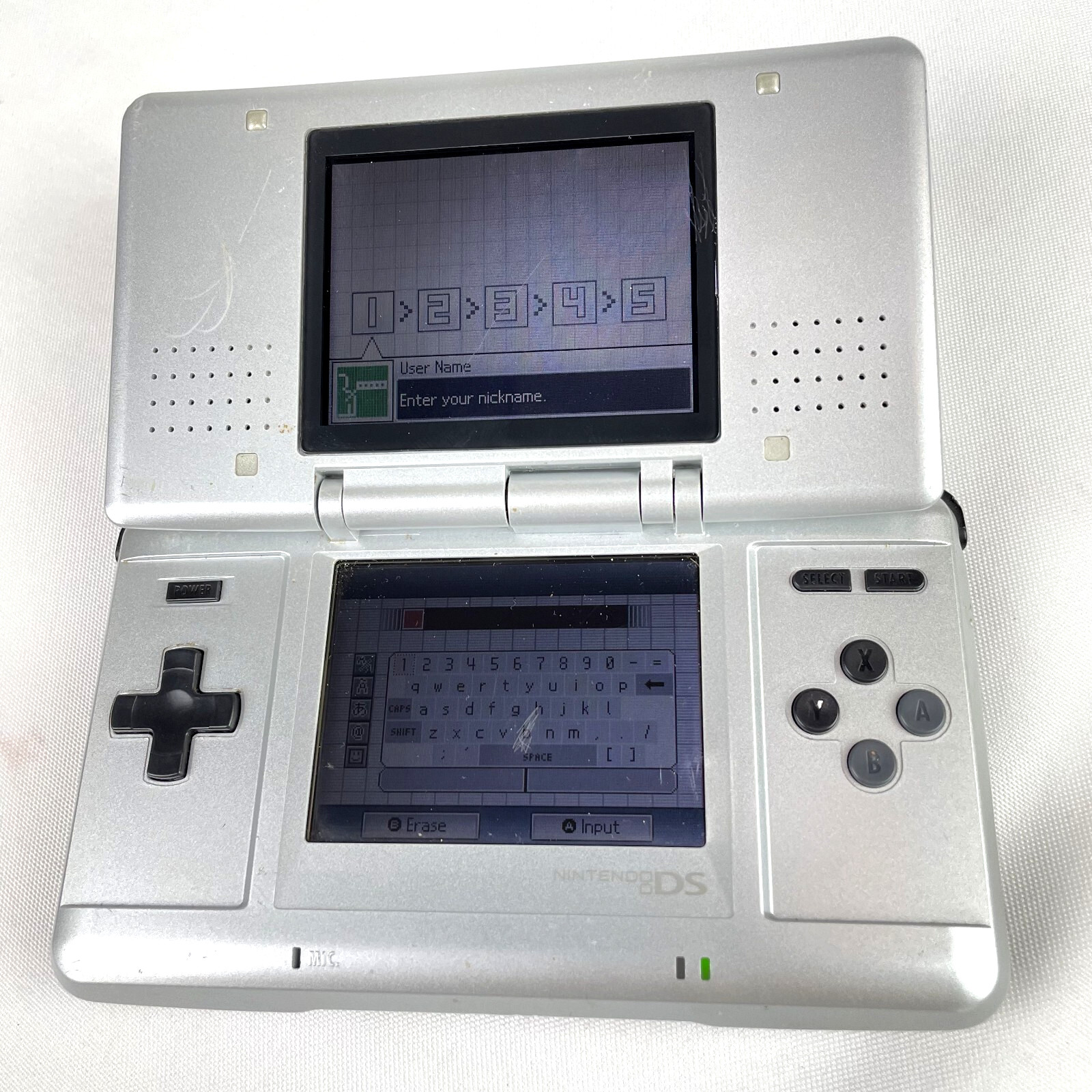 Nintendo DS Original NTR-001 Console Titanium NDS468 & Charger – Tested Works