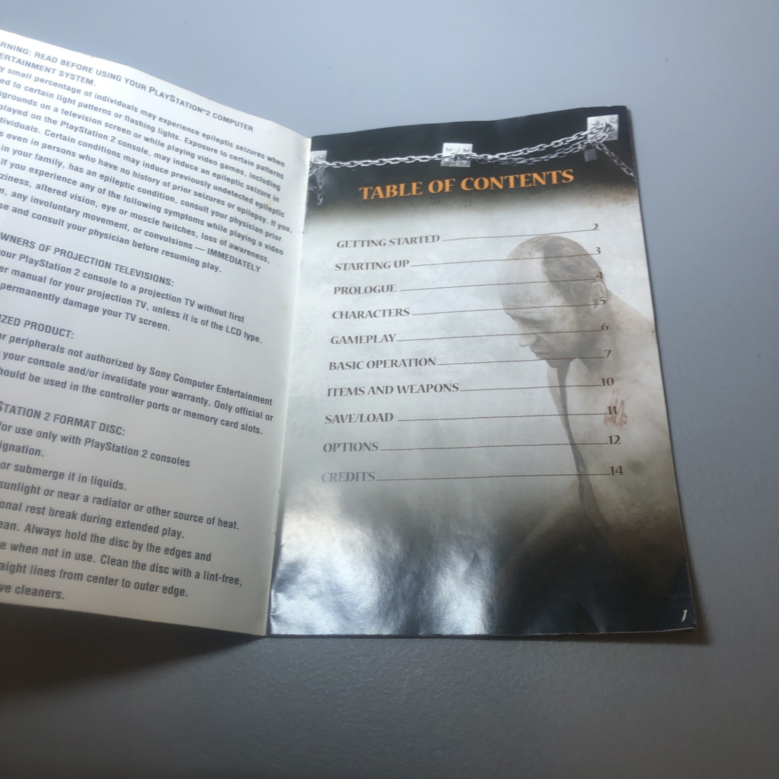 Silent Hill 4 The Room Playstation 2 – Manual Only – Original PS2 Instructions