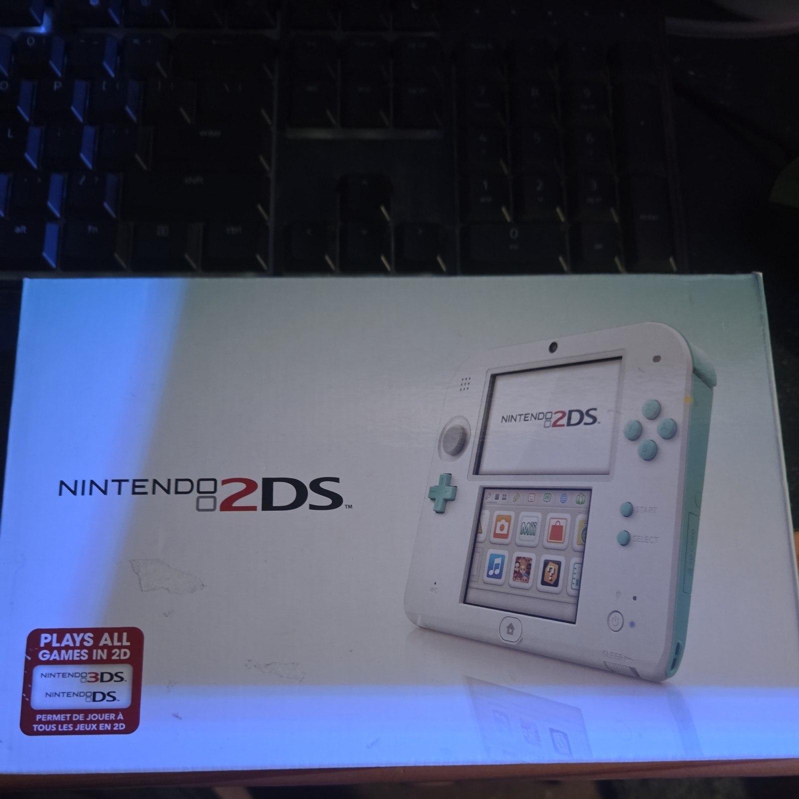 Nintendo 2DS Sea Green Handheld System Console AR Cards and Stylus included….