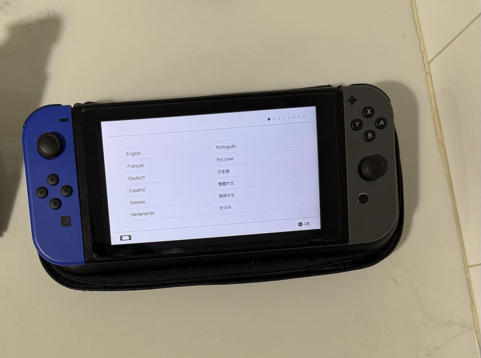 Nintendo Switch 128GB Blue/Gray/Black Console w/ Joy-Con, Dock & Charger