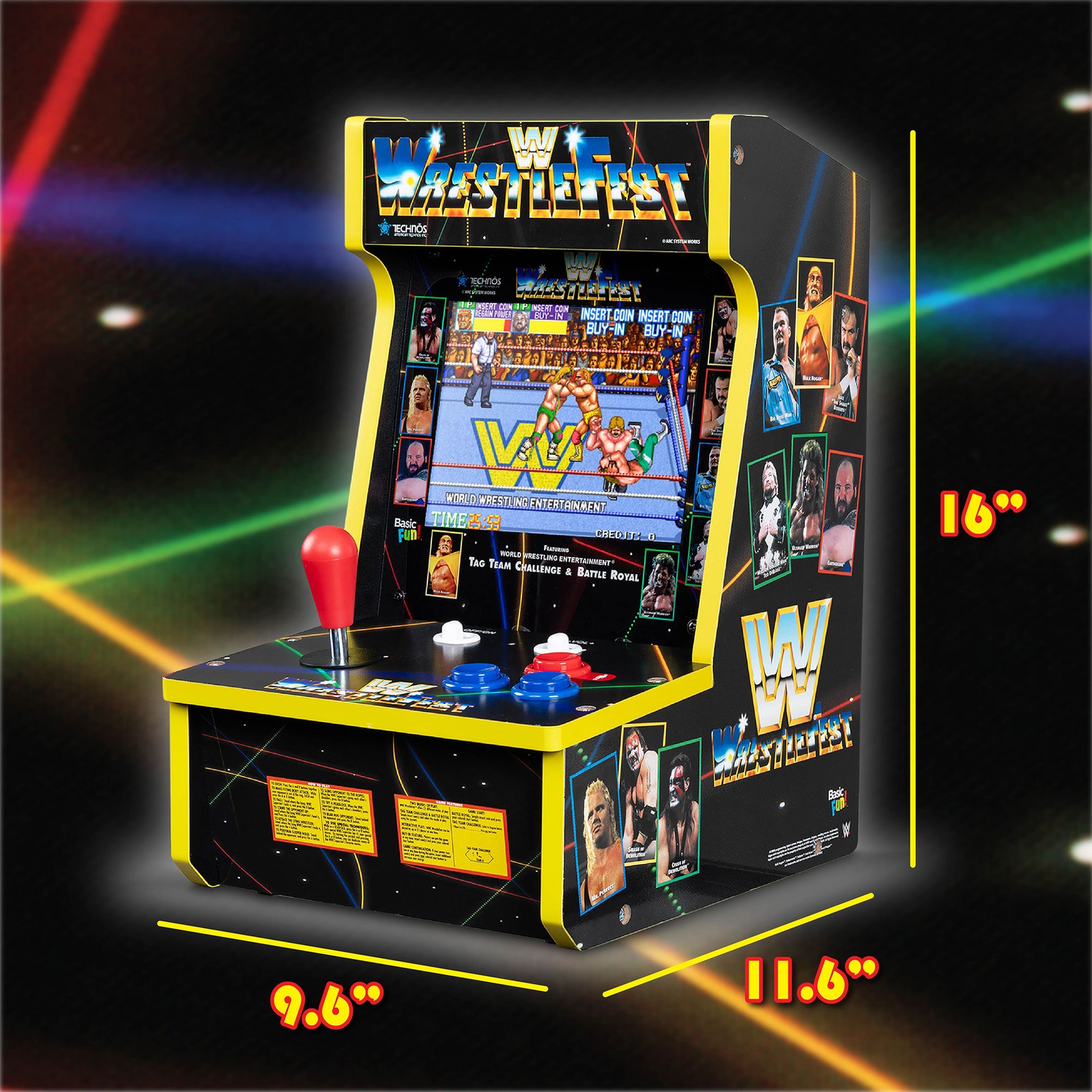 Arcade Classics WWE Counter Series Game with 8″ Liquid Crystal Screen & 4 Games