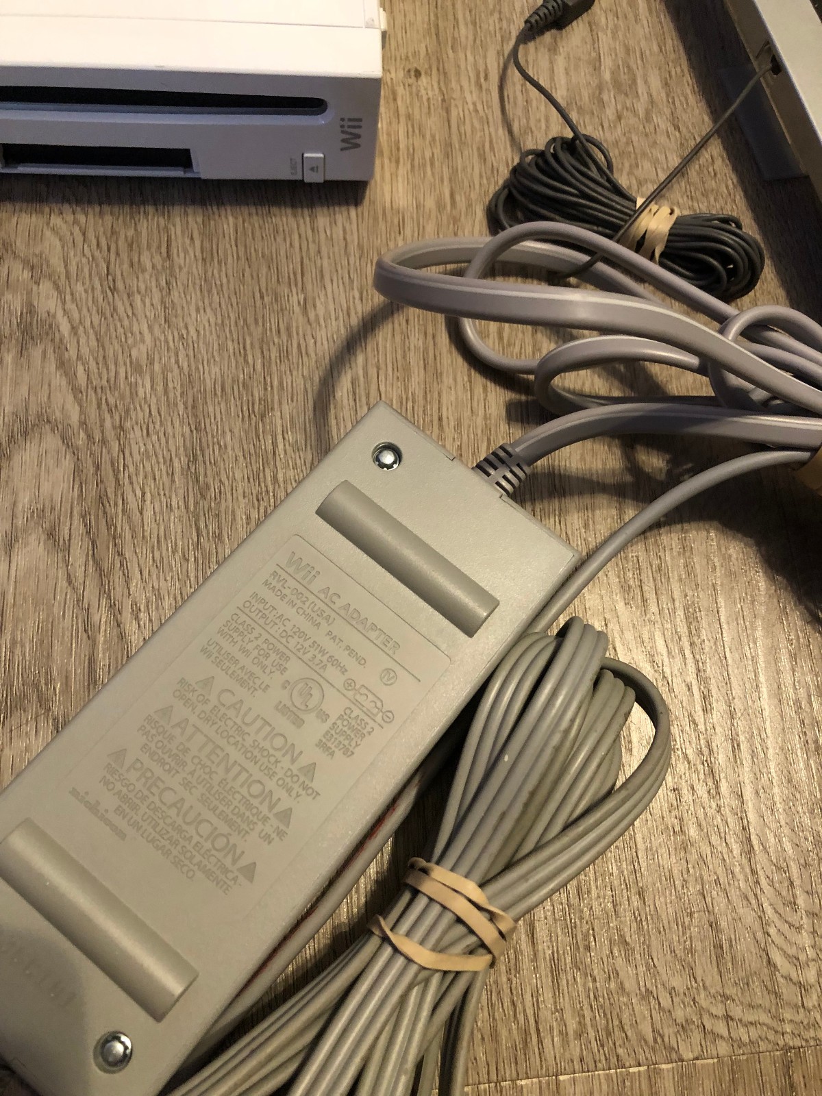 Nintendo Wii Console W/ Cords Gamecube Compatible RVL-001 (NO SIDE/FRONT DOORS)