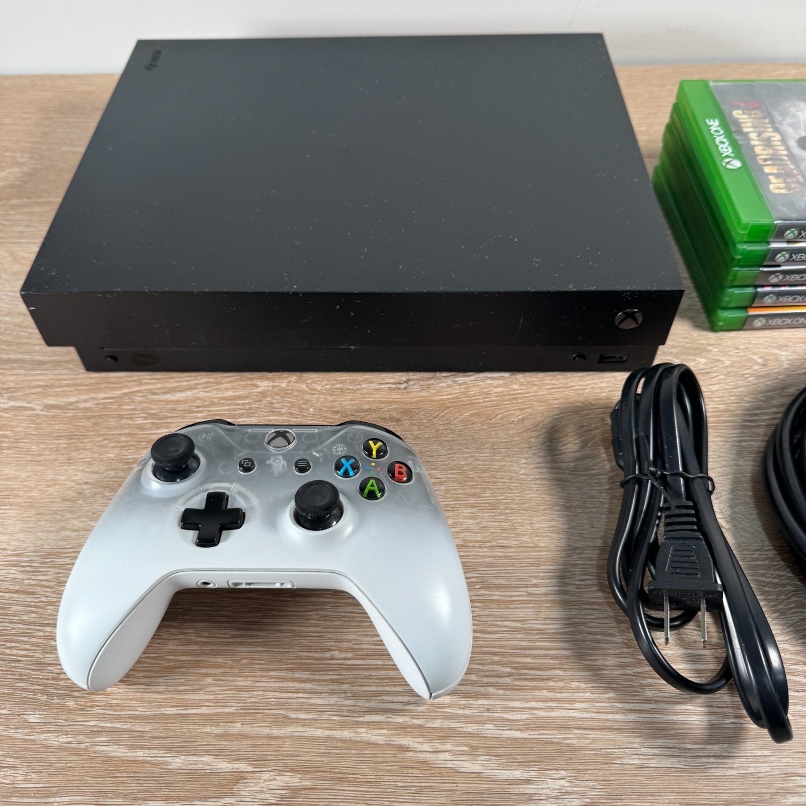 Microsoft Xbox One X (1787) Console Bundle Game + Cables + Controller- Tested!
