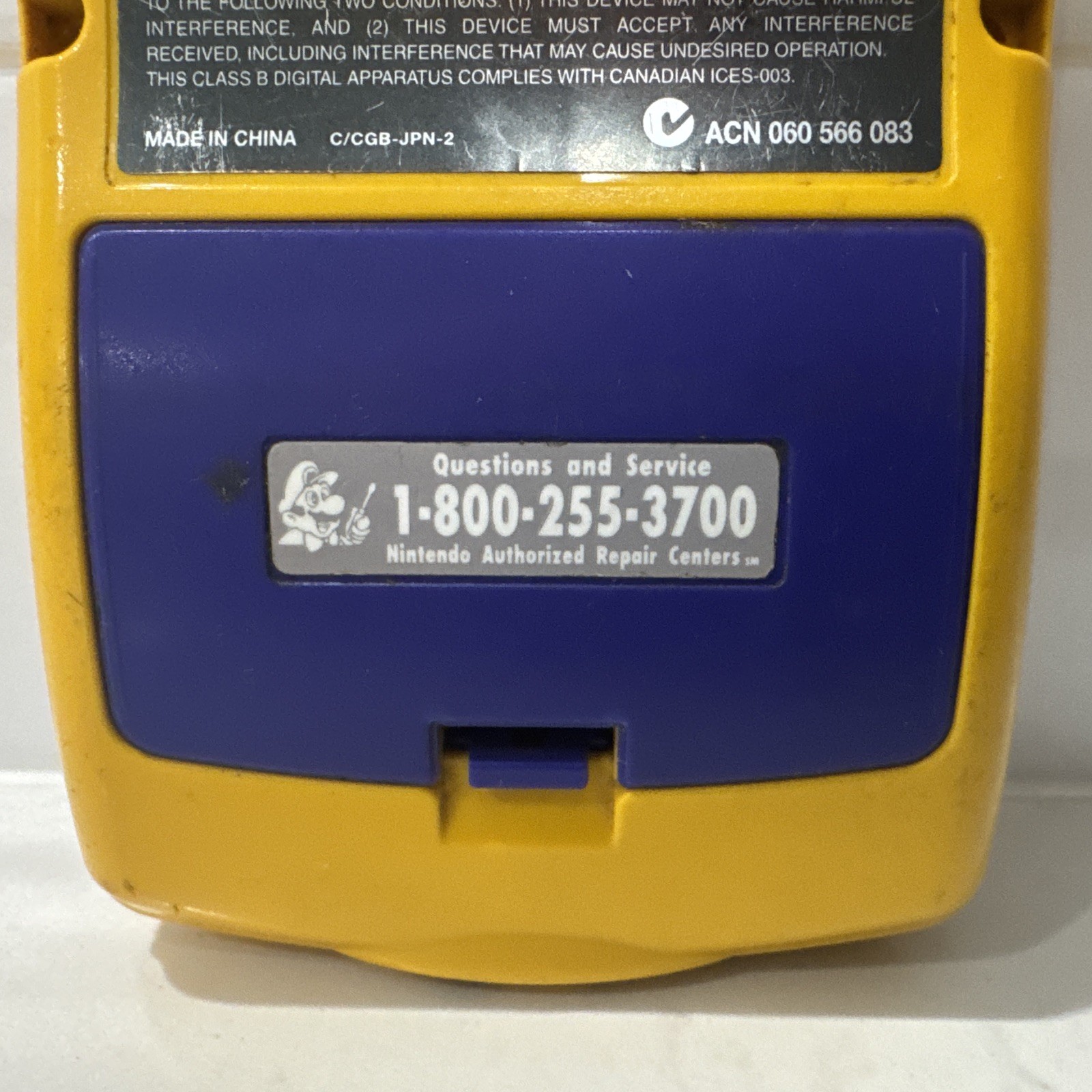 Nintendo Game Boy Color Console CGB-001 Dandelion Yellow Tested Works 1998 Read