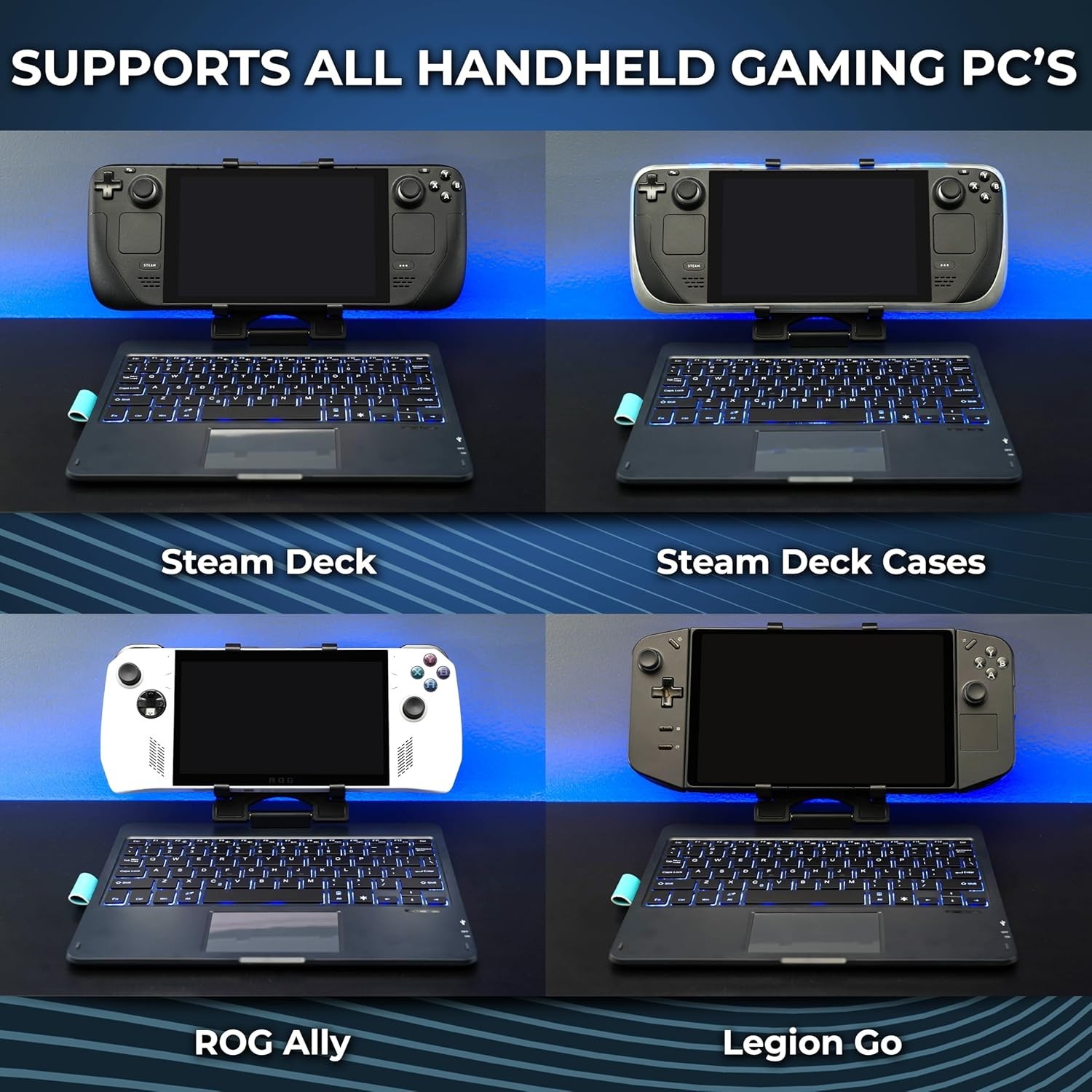 High-Performance Bluetooth Trackpad Keyboard with RGB for Steam Deck Gaming
