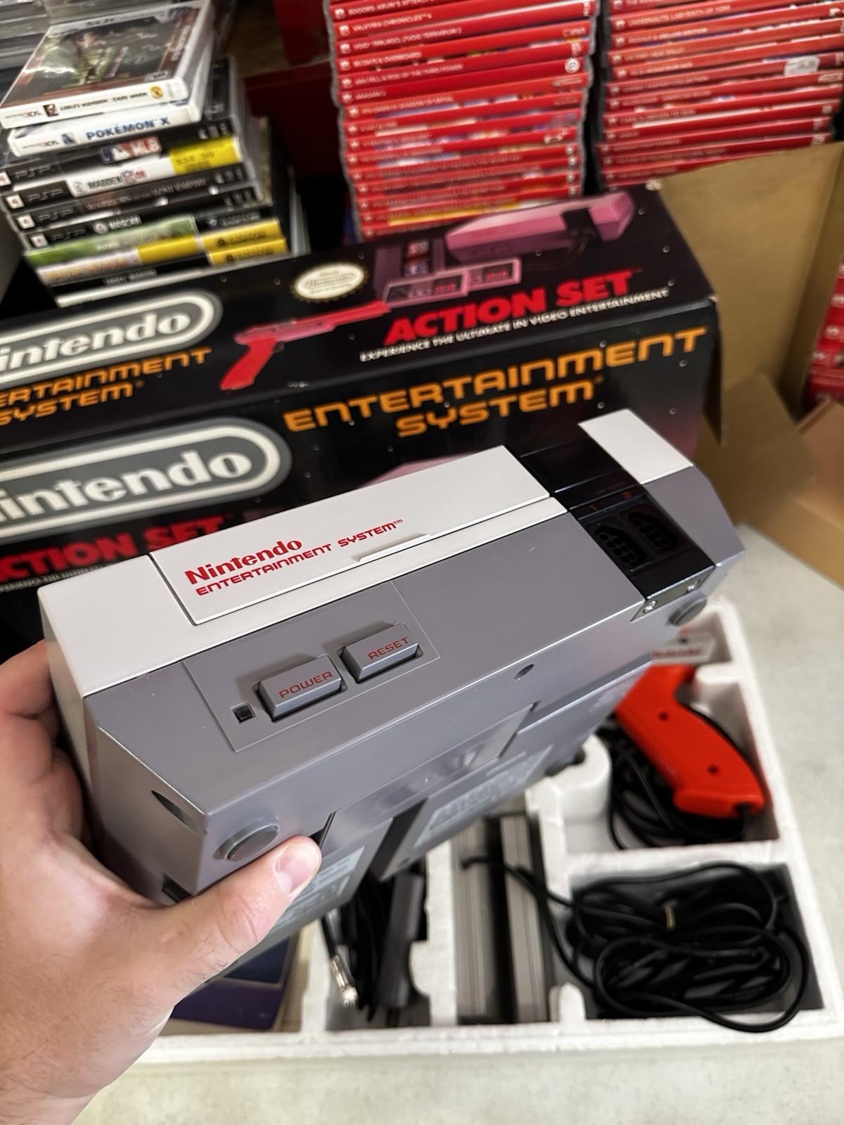 Nintendo NES Action Set Console – Complete In Box – Tested – Authentic – Clean!
