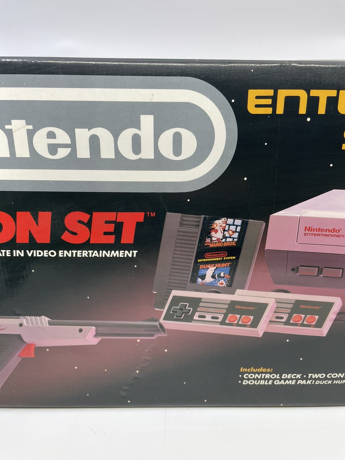 Vintage Nintendo NES Action Set Home Console – White/Gray Box Only 1988