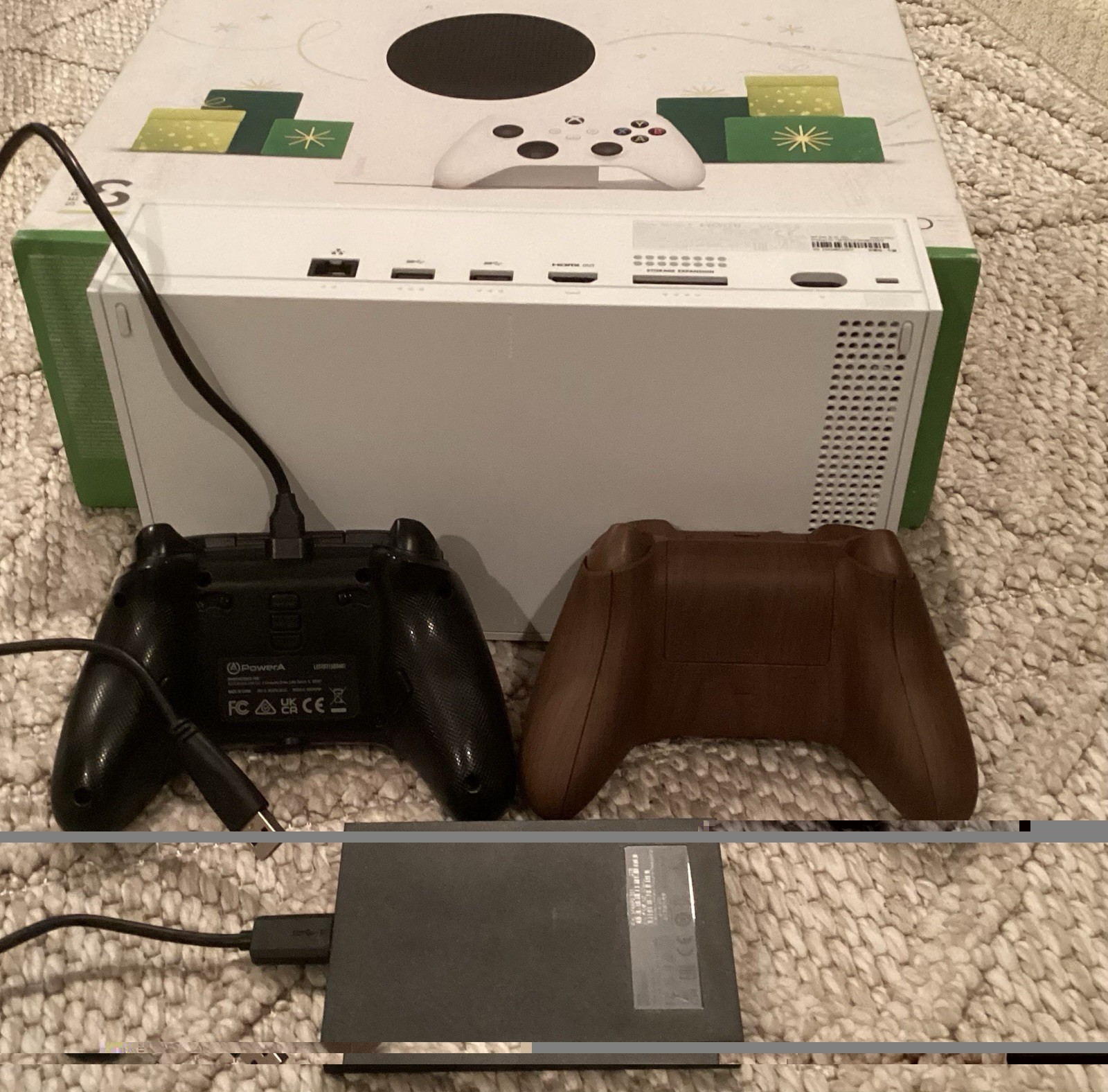 Microsoft Xbox Series S 512GB SSD White Console W/ 2 Controllers, Cords, & Drive
