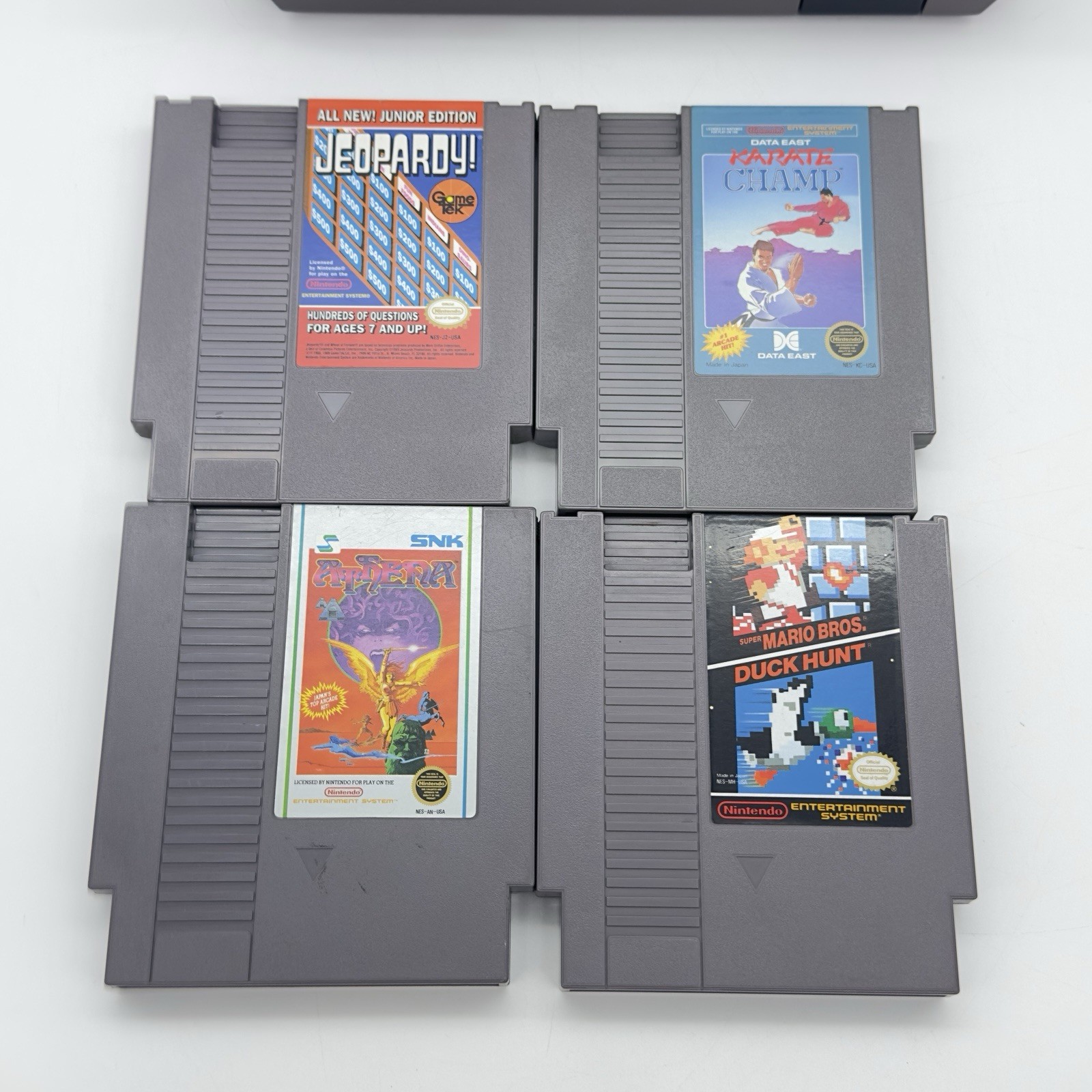 Nintendo NES Console NES-001 System Bundle TESTED Controller 4 Games Cables READ