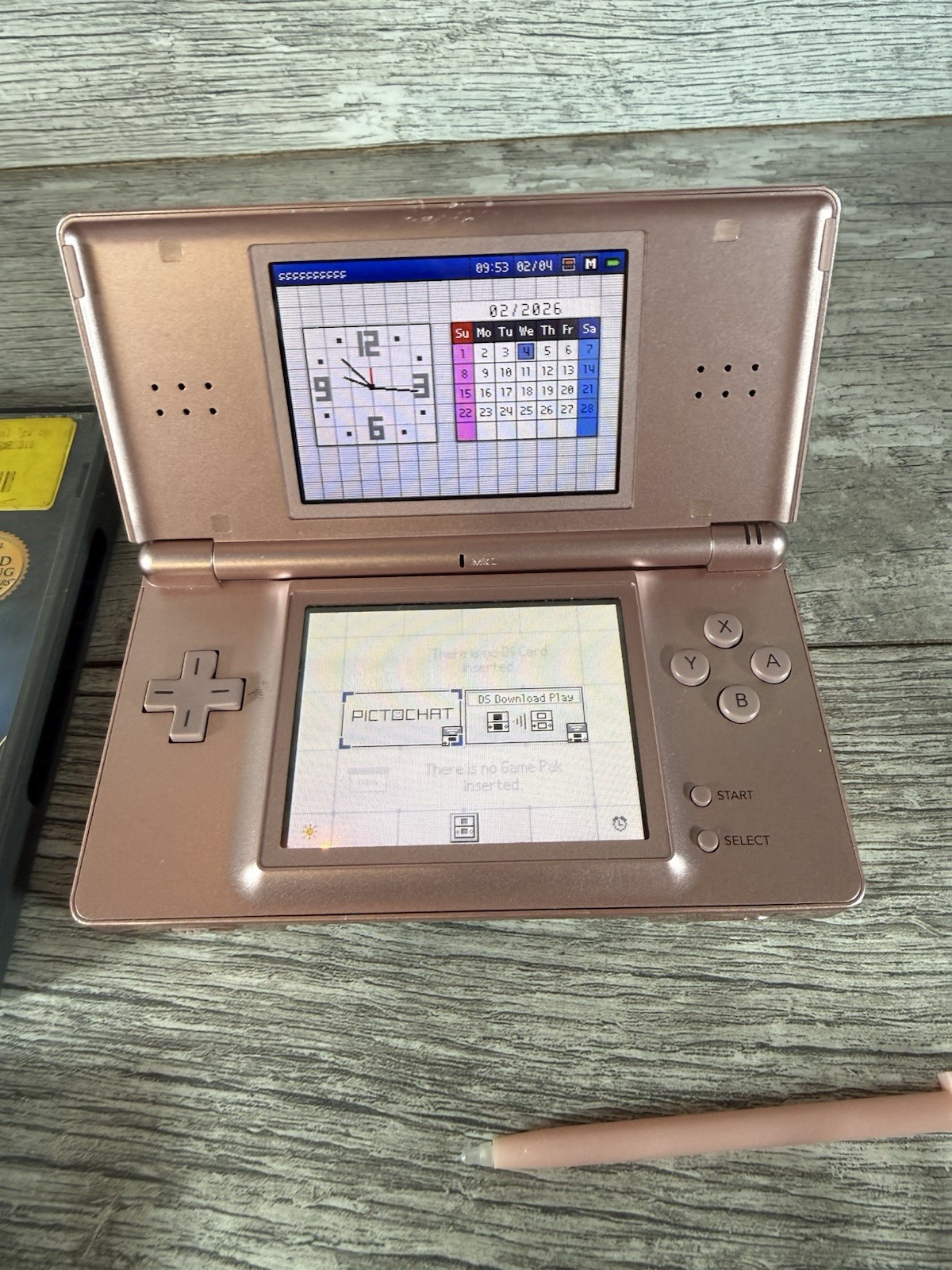 Nintendo DS Lite Metallic Rose W/ Game & Charger