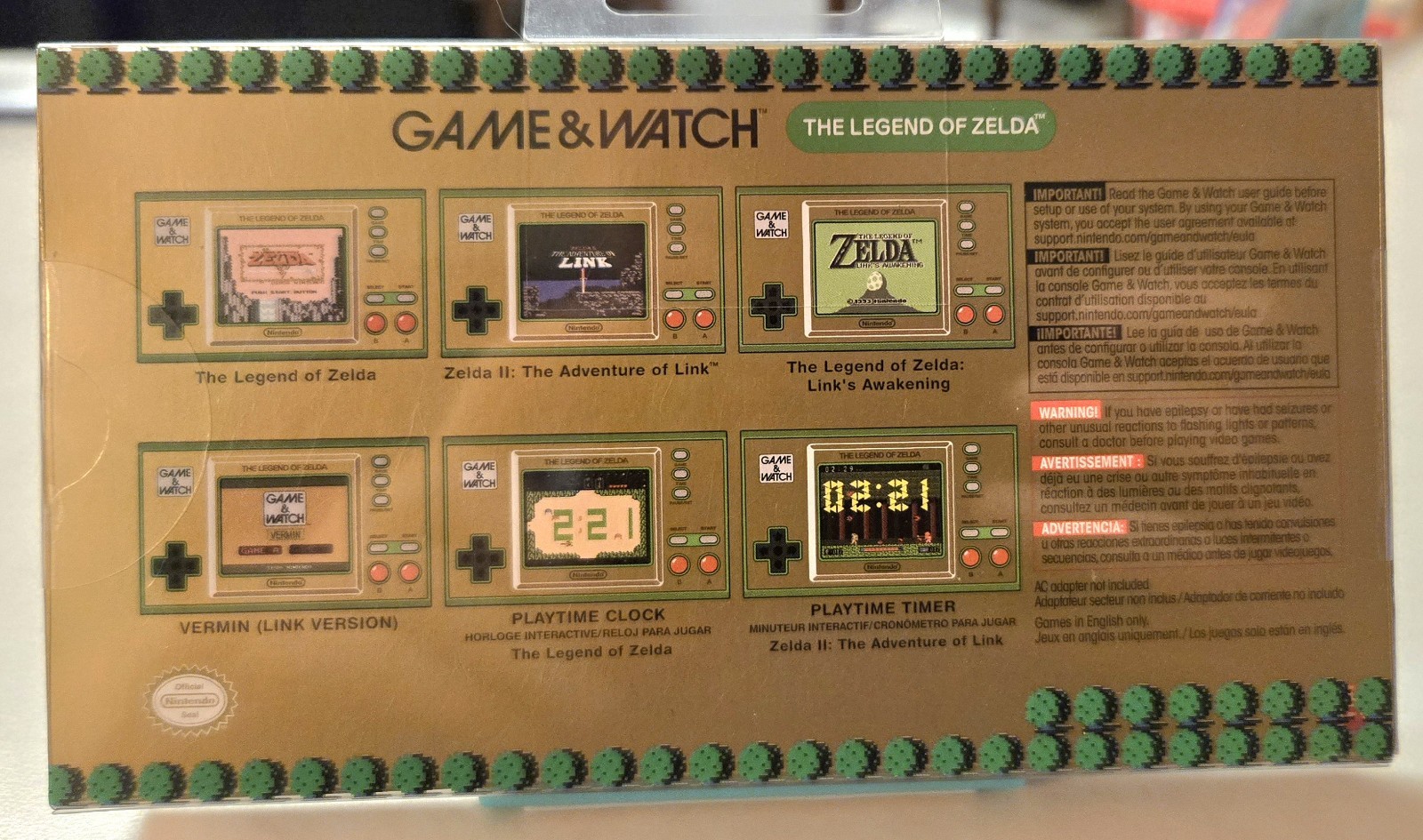 Nintendo Game & Watch: The Legend of Zelda BRAND NEW RARE SoldOut Switch 1 2 NES