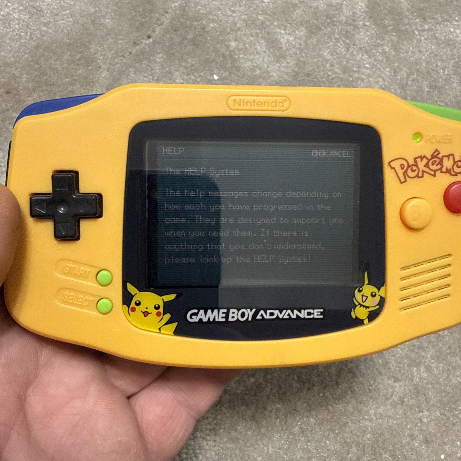 Pikachu Game Boy ￼Advance Custom Console