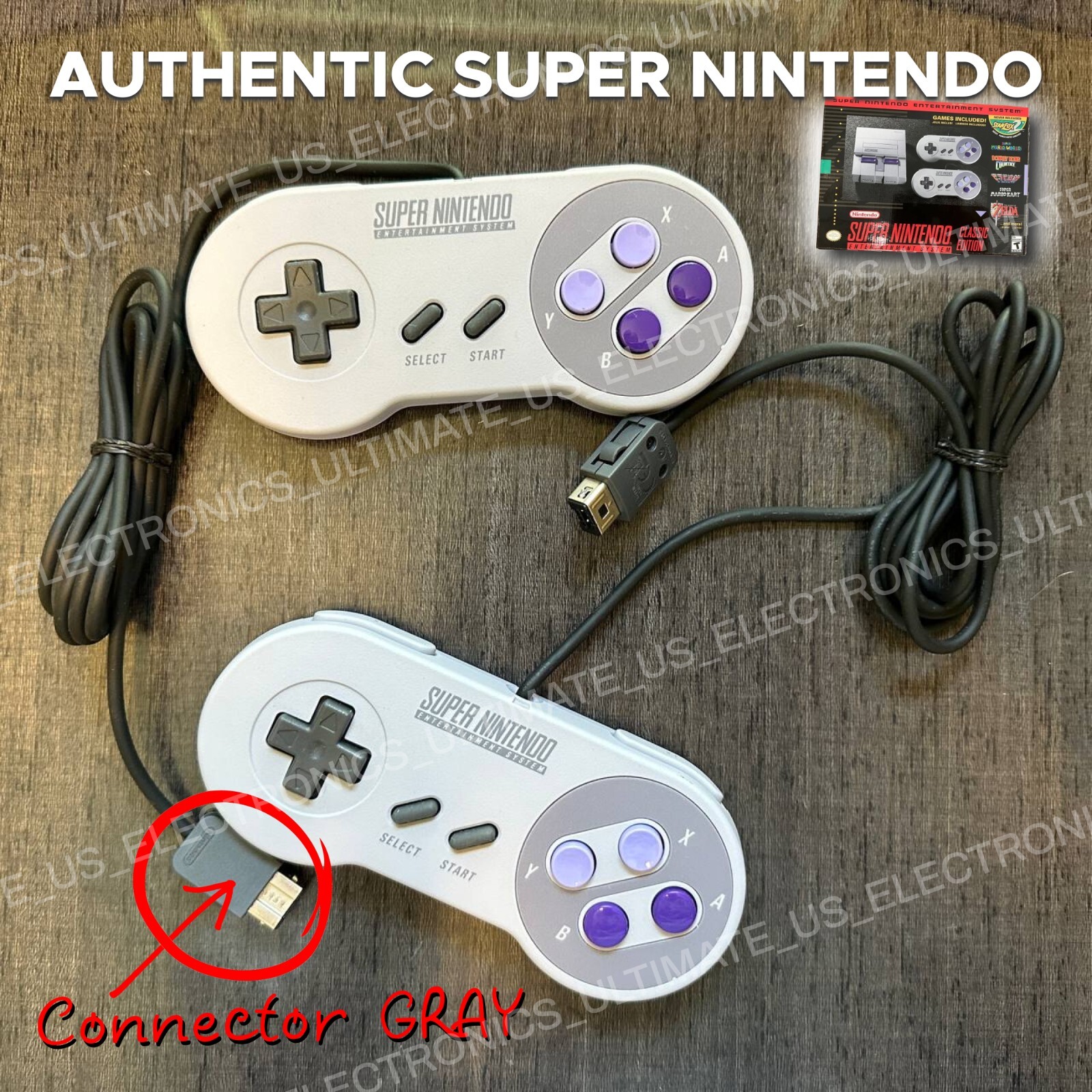 Authentic SNES Super Nintendo Classic Mini Super Entertainment System 21 Games