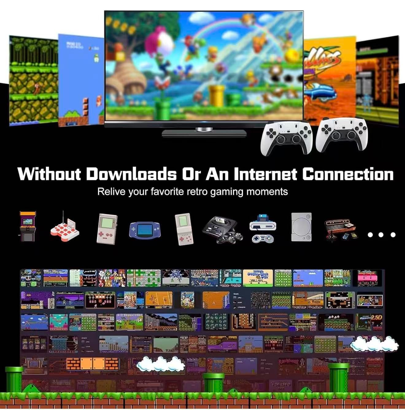 New Retro Game Console, Classic Video Games with 4K HDMI, 20,000+ Games and 23 E