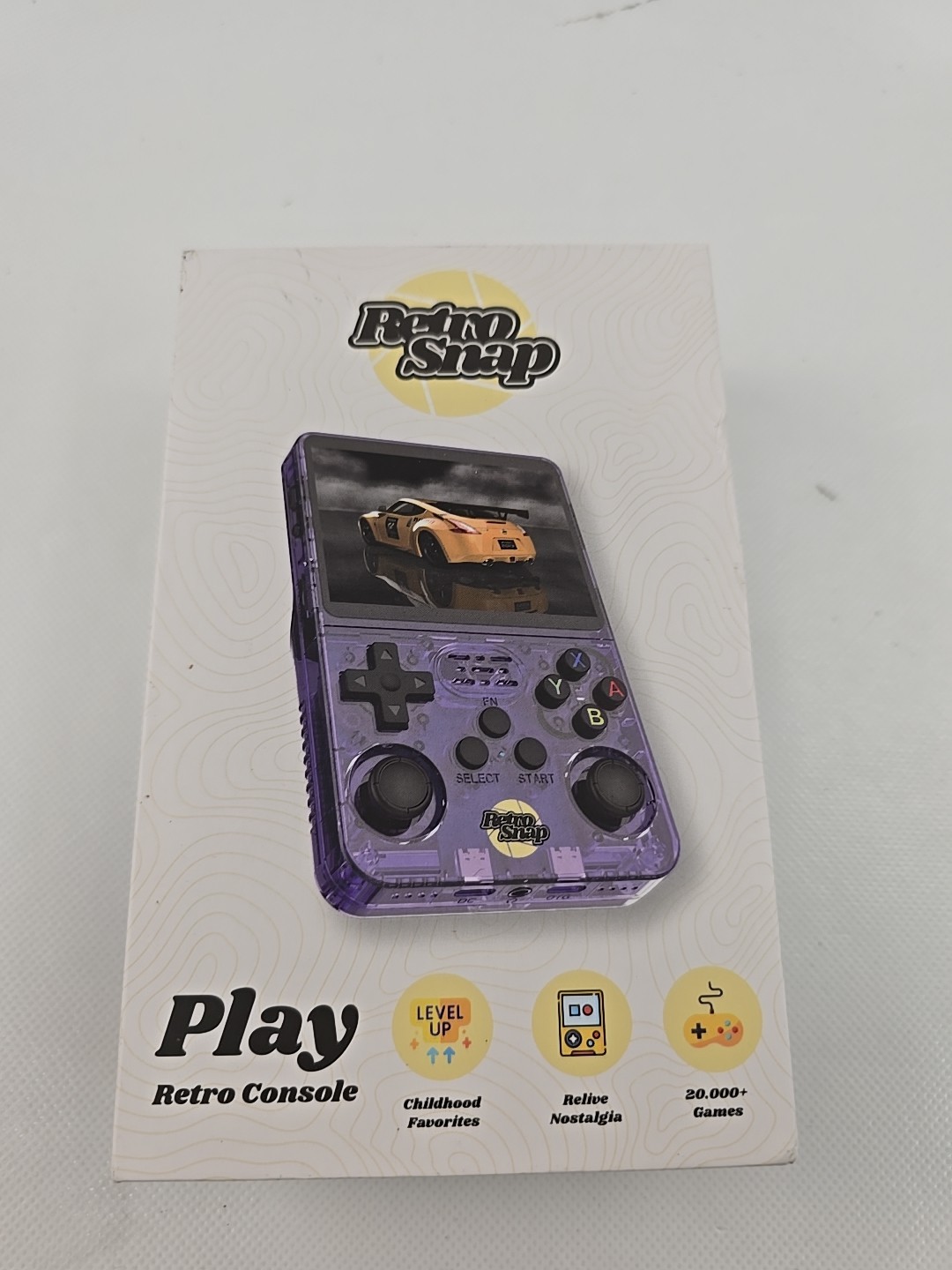 R36S RetroSnap Play Handheld Console Video Games + 64GB card 20000+ Games Peach