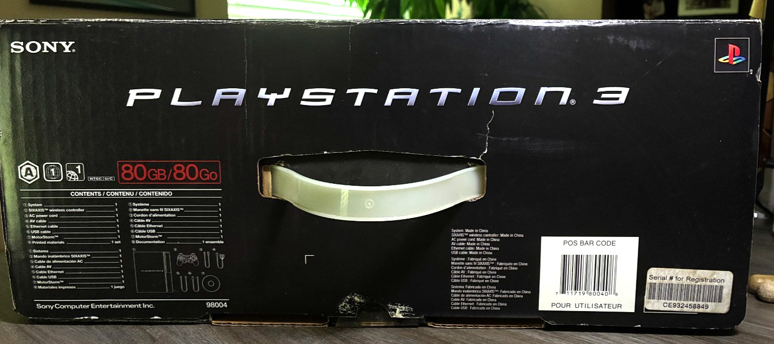 Sony PlayStation 3 MotorStorm 80GB Piano Black Console CIB Limited Edition
