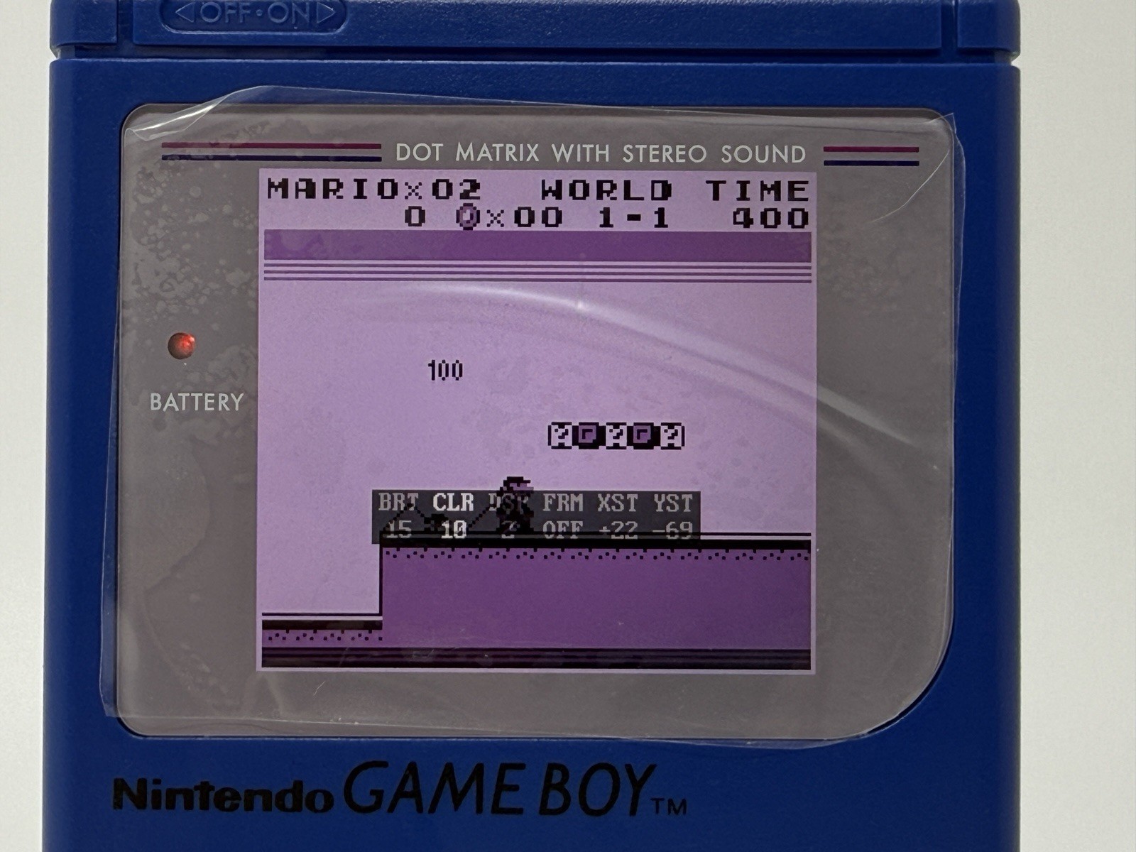 Nintendo Game Boy DMG-01 (Blue) *FunnyPlaying RetroPixel IPS LCD + USB-C Batt.*