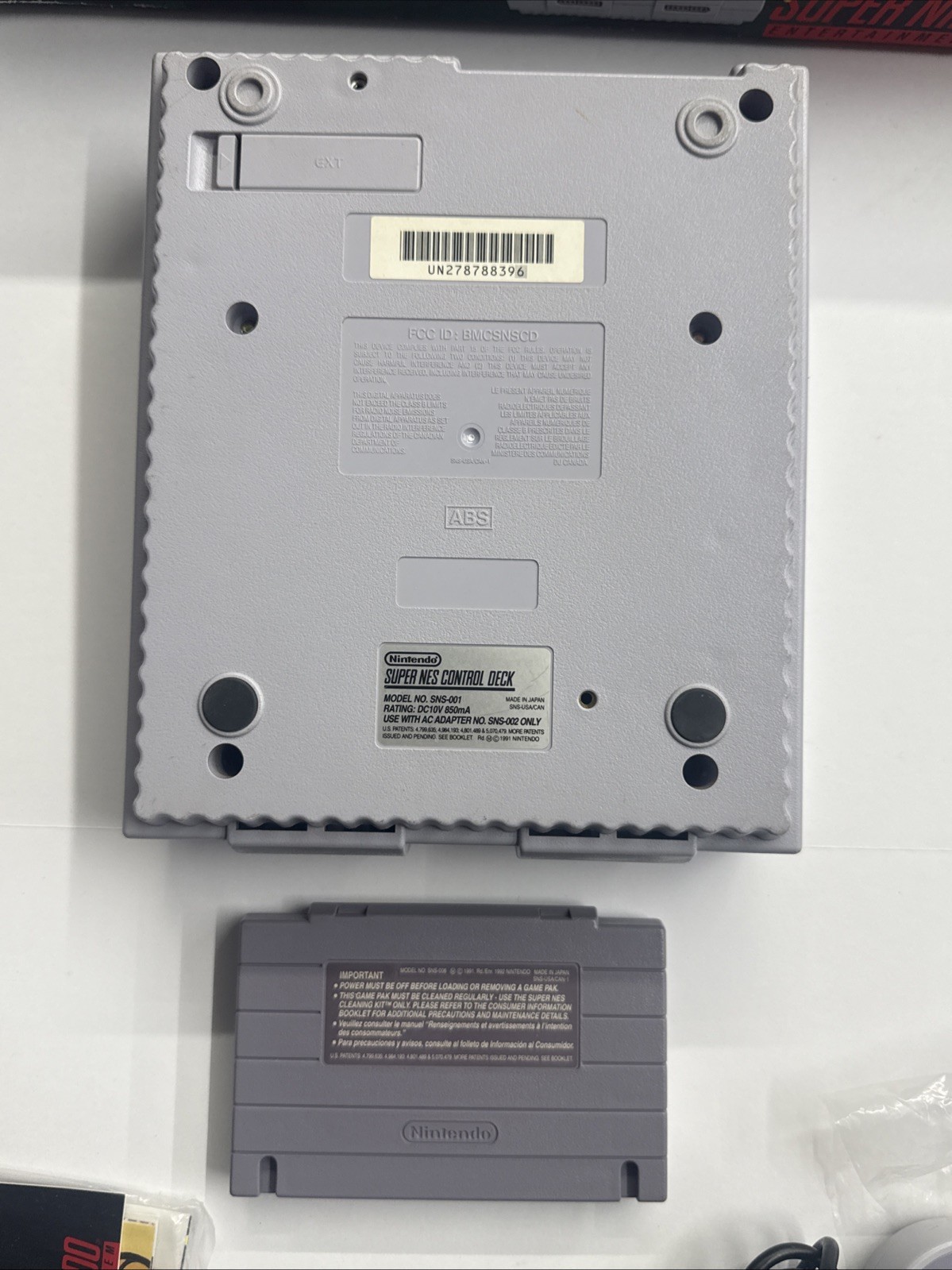SNES – Super Nintendo Donkey Kong Country Set Console Almost Complete In Box