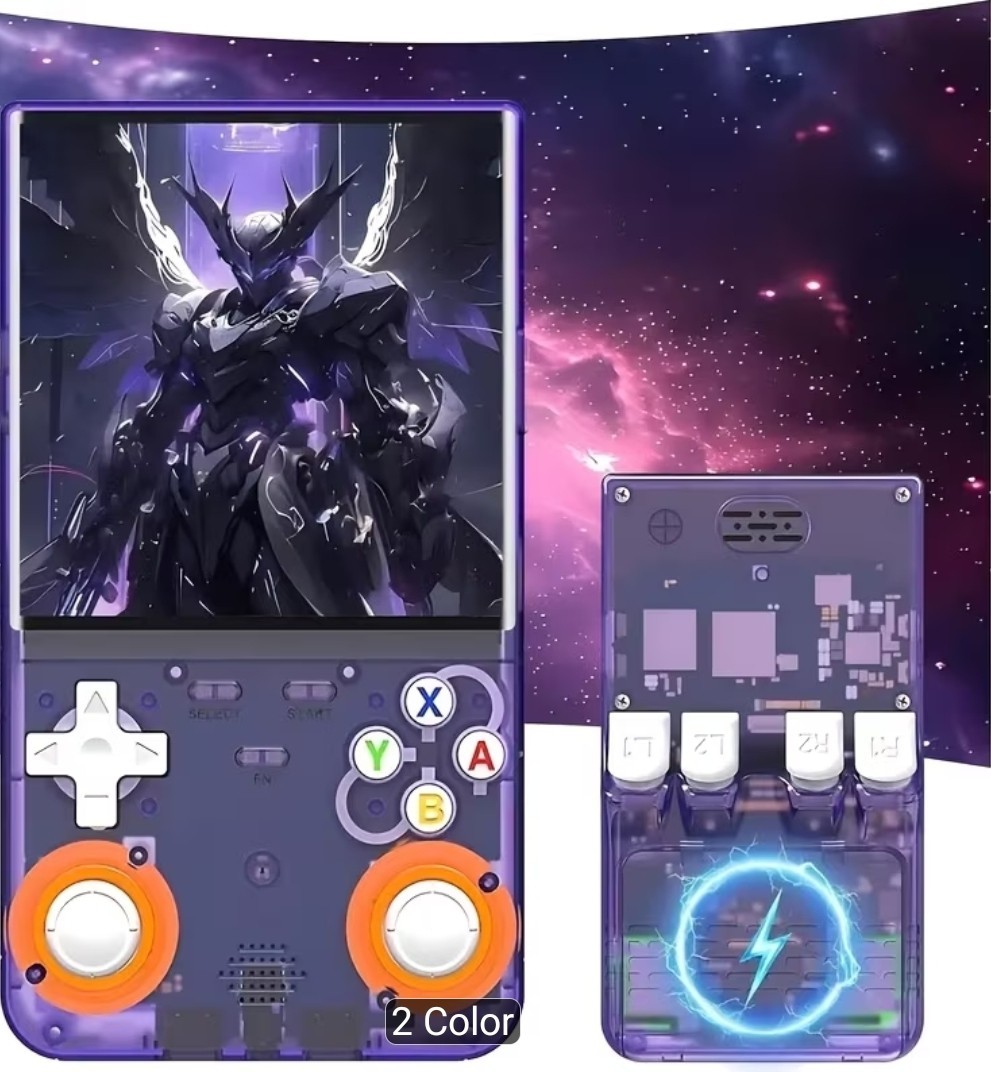 R36 Ultra 4″ 720p Handheld Game Console 128GB 3500mAh Wi-Fi USB Purple/Black