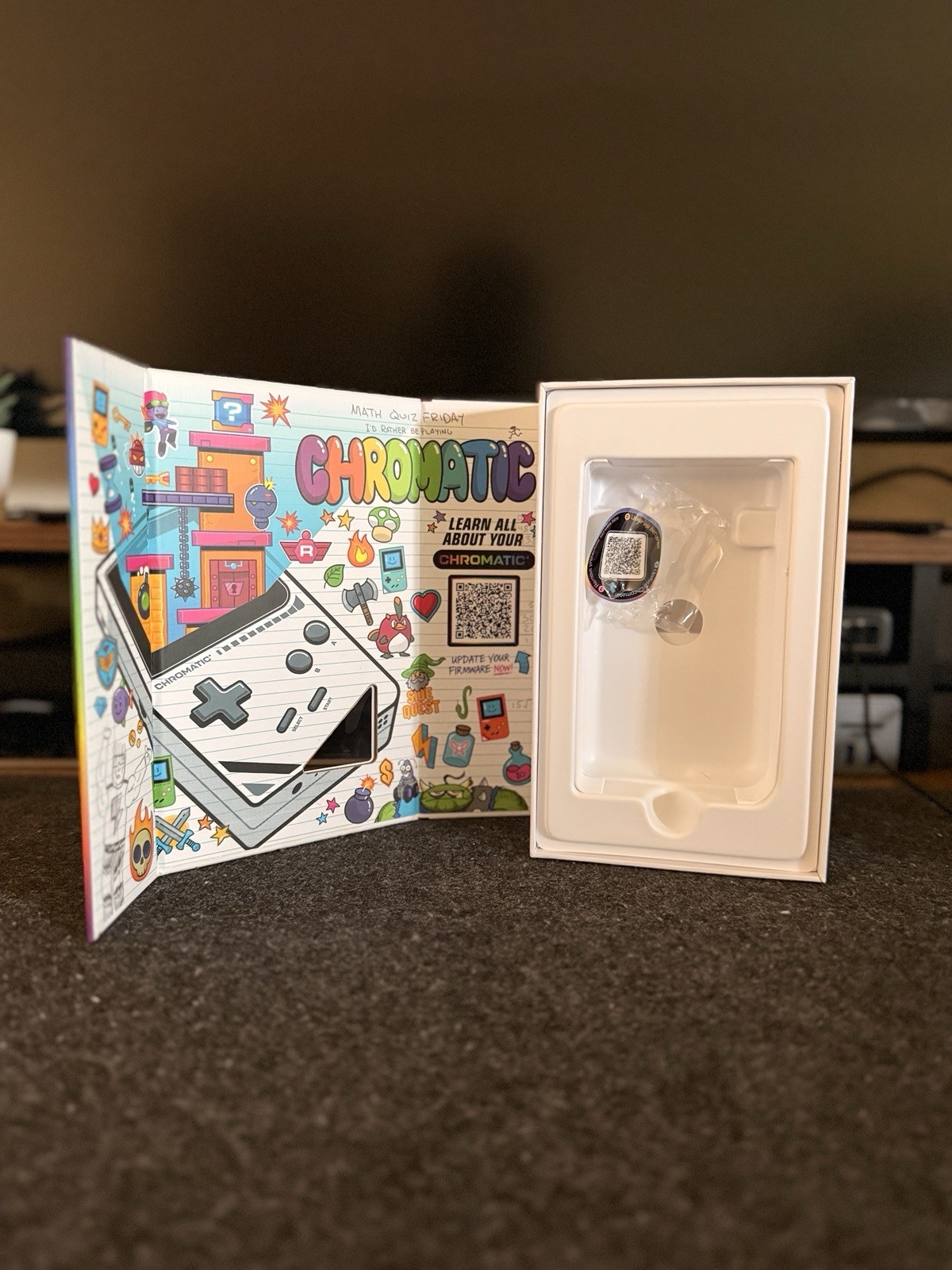 ModRetro Chromatic Handheld Console White/Purple w/ Box & Case