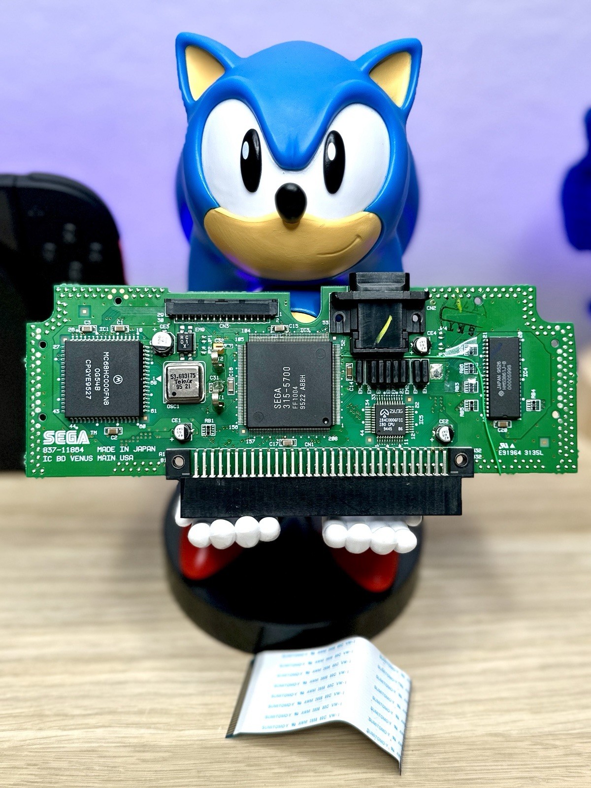 Sega Nomad – Motherboard Cartridge Side Working Recapped & SMS Audio Mod