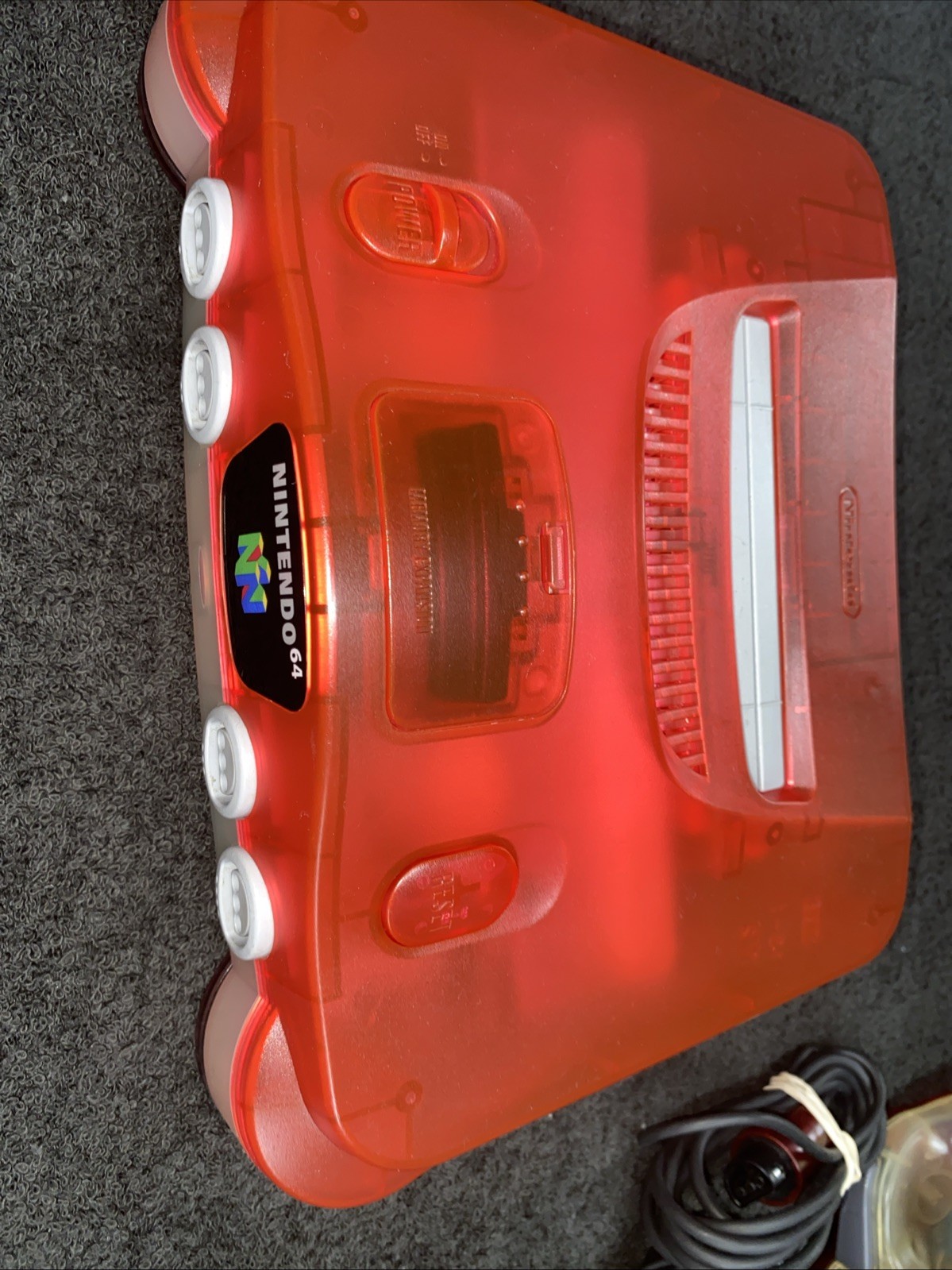 Nintendo 64 Console Watermelon Red and Clear N64 REGION FREE US SELLER FAST 📬💨