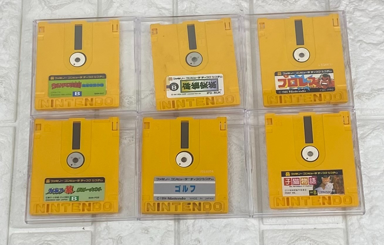 Nintendo Famicom & Disk System Bundle HVC-001 HVC-022 6 Games Tested Japan #DS01