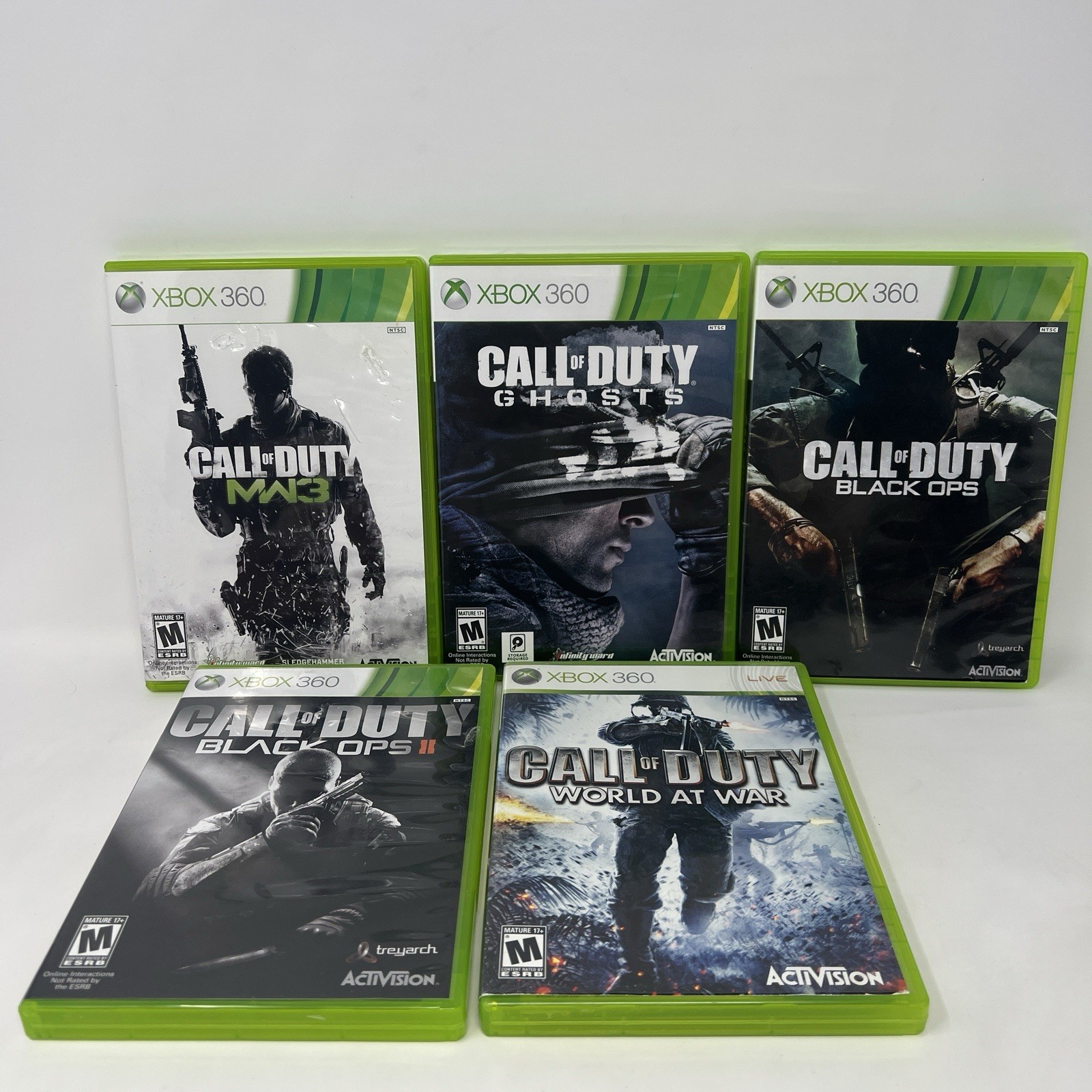 Microsoft Xbox 360 S 4GB Console Black With Call Of Duty Games Controller Cords
