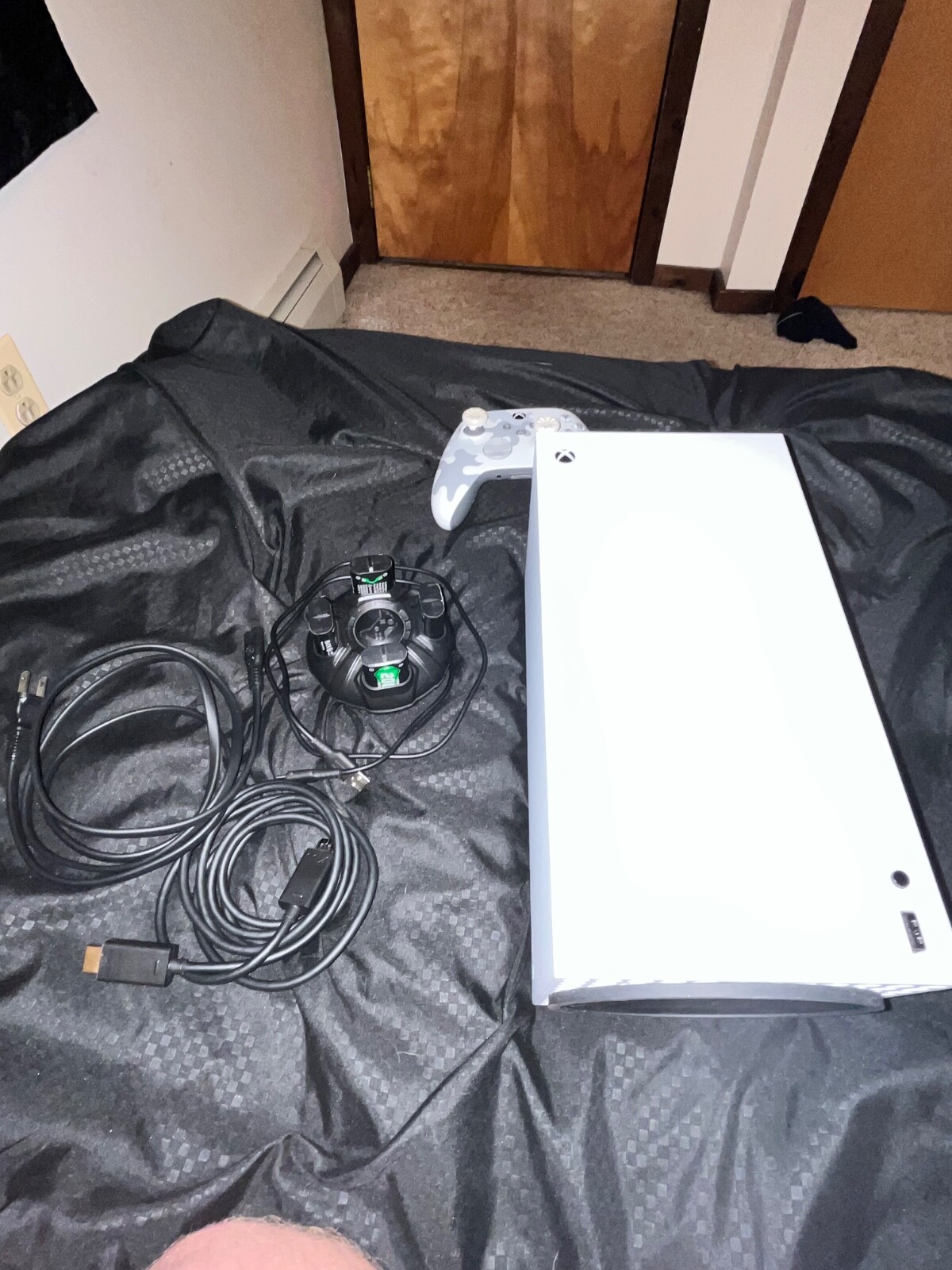 xbox series x with controller, high speed hdmi cord plus power cord