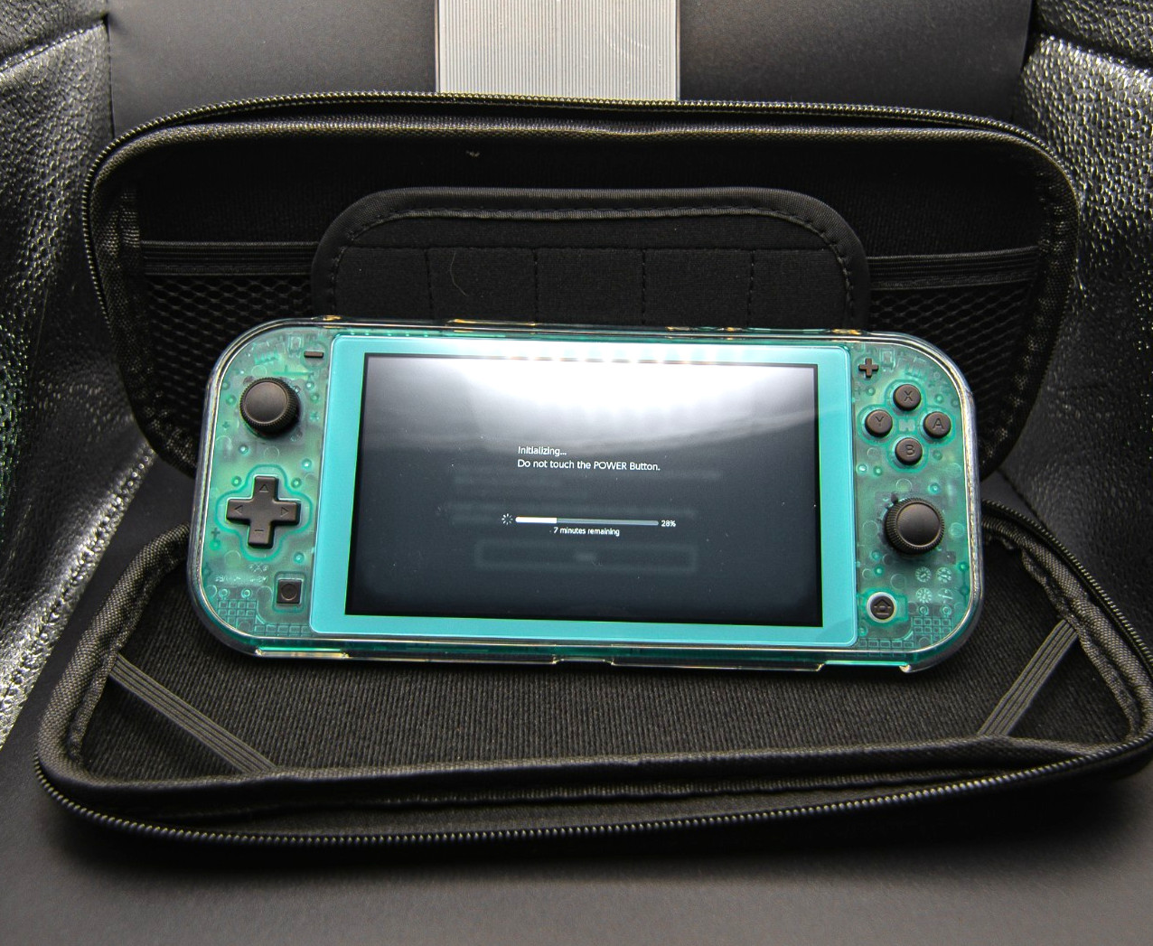 Custom Nintendo Switch Lite 128GB Hall Effect Emerald Clear Case BUNDLE Tested