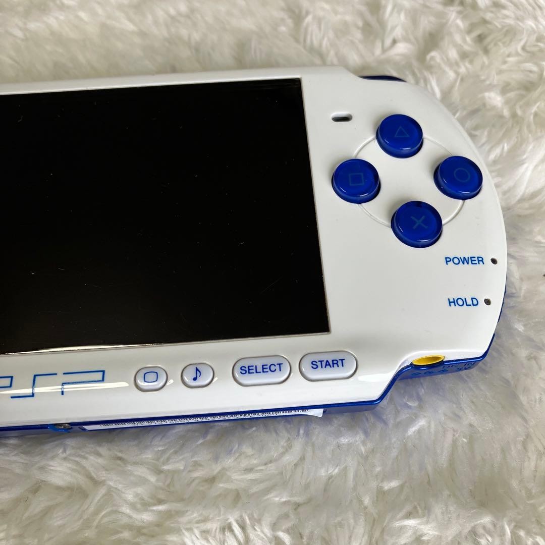 PSP With Box Psp3000 White Blue Rare Color Japan