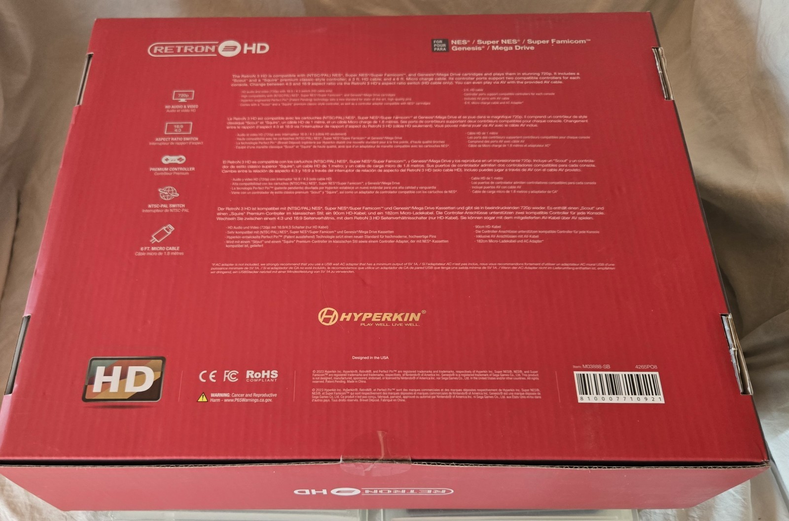 NEW/UNOPENED: Hyperkin RetroN 3 HD 3-in-1 Retro Gaming Console