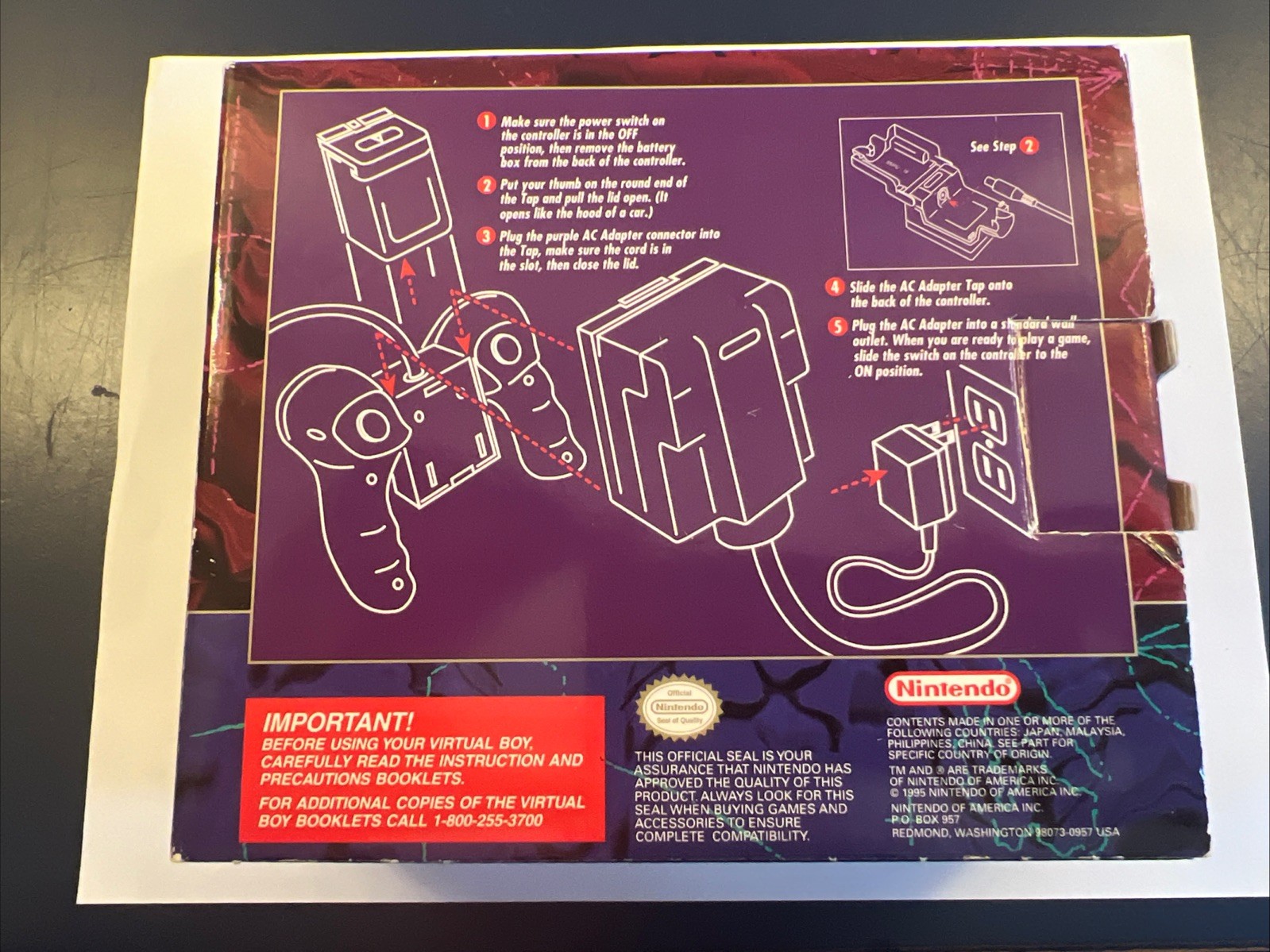 AC Adapter Set (Nintendo Virtual Boy) In With Box