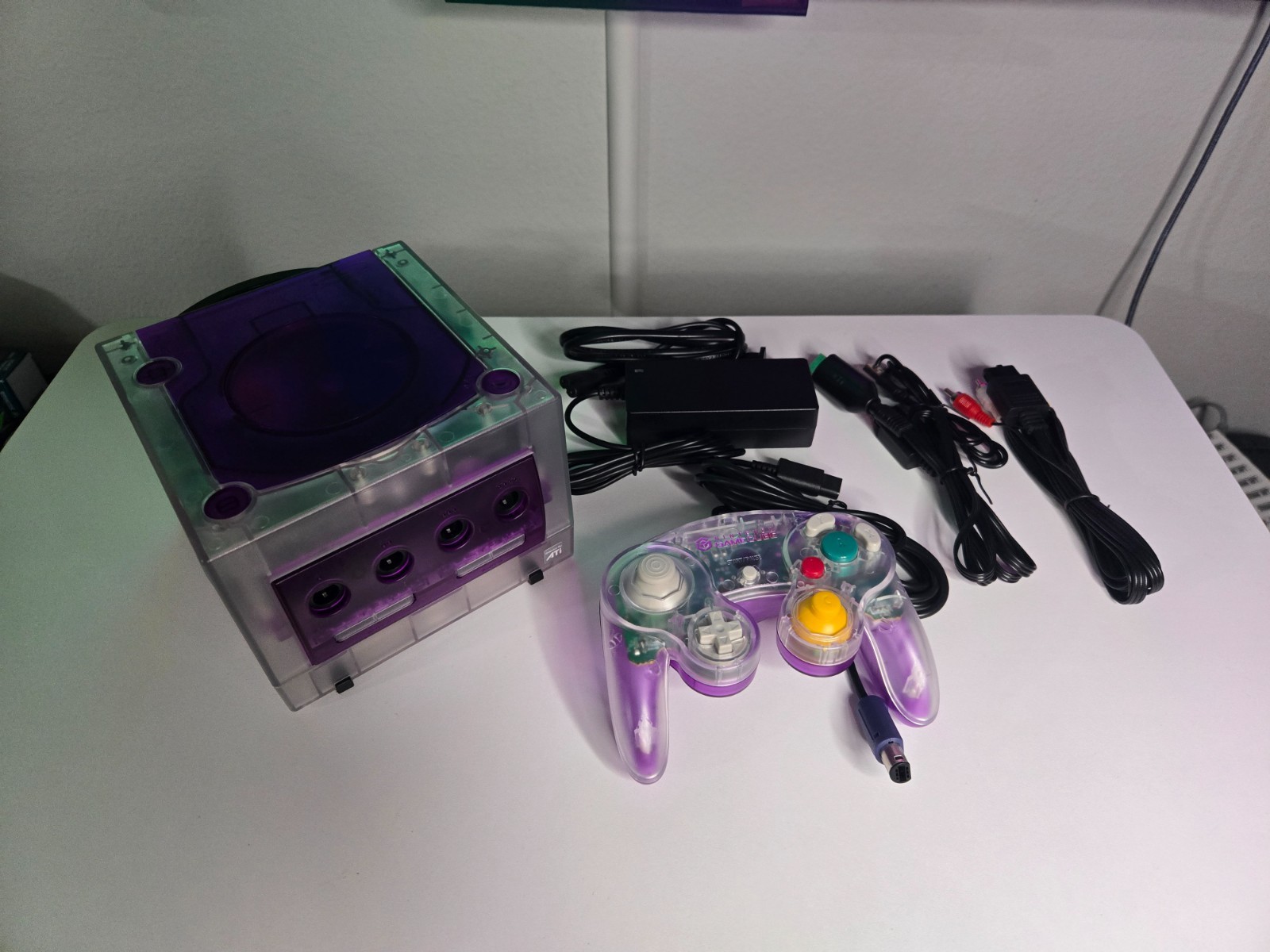 Nintendo GameCube Console NGC Console + Controller + Wires Bundle