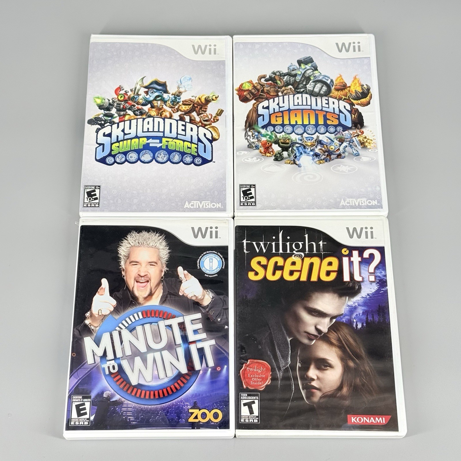 Nintendo Wii GameCube Console Bundle Skylanders Games Cords Controllers Wheel +