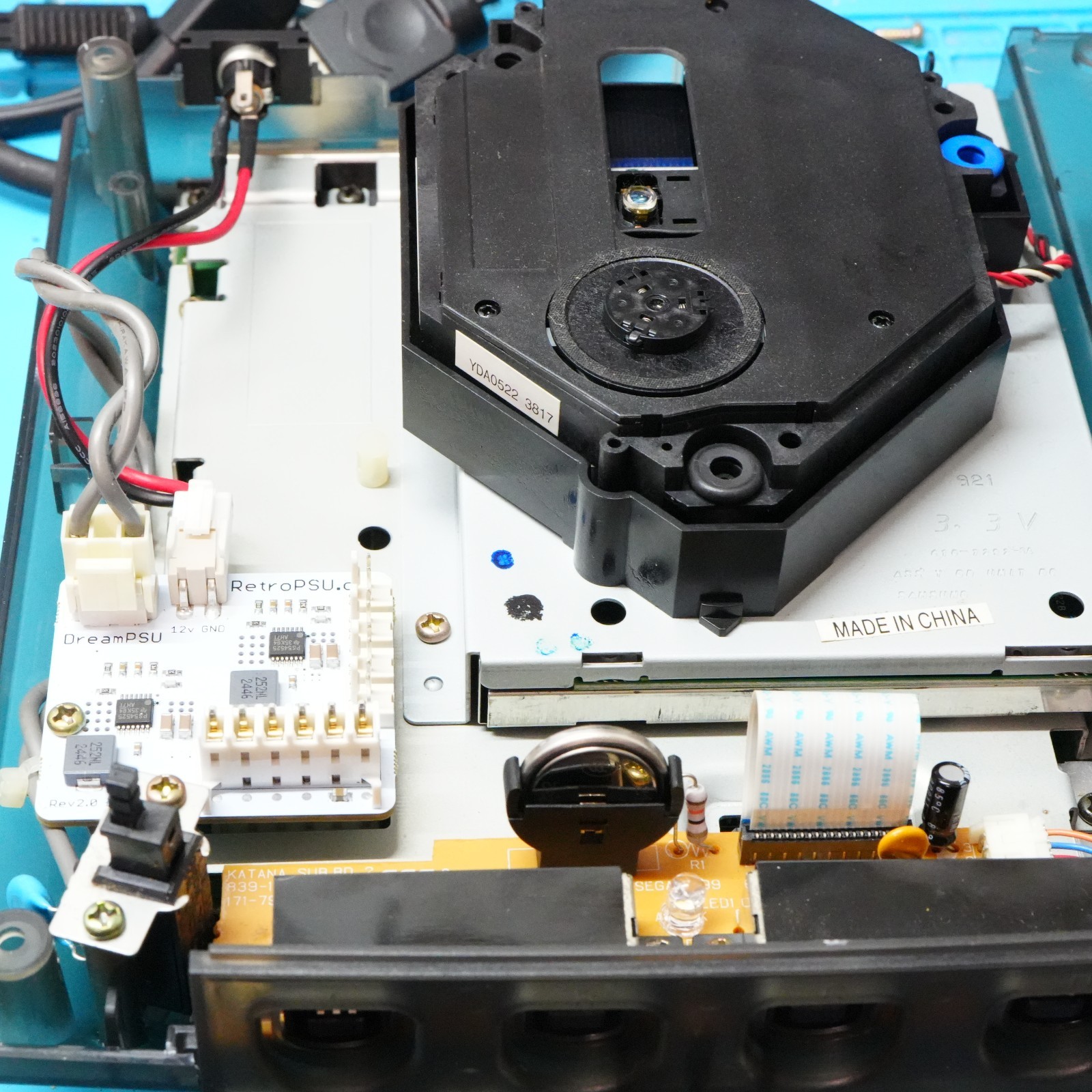 SEGA Dreamcast VA1 Console Translucent Black Shell, Power Supply MOD NTSC-J